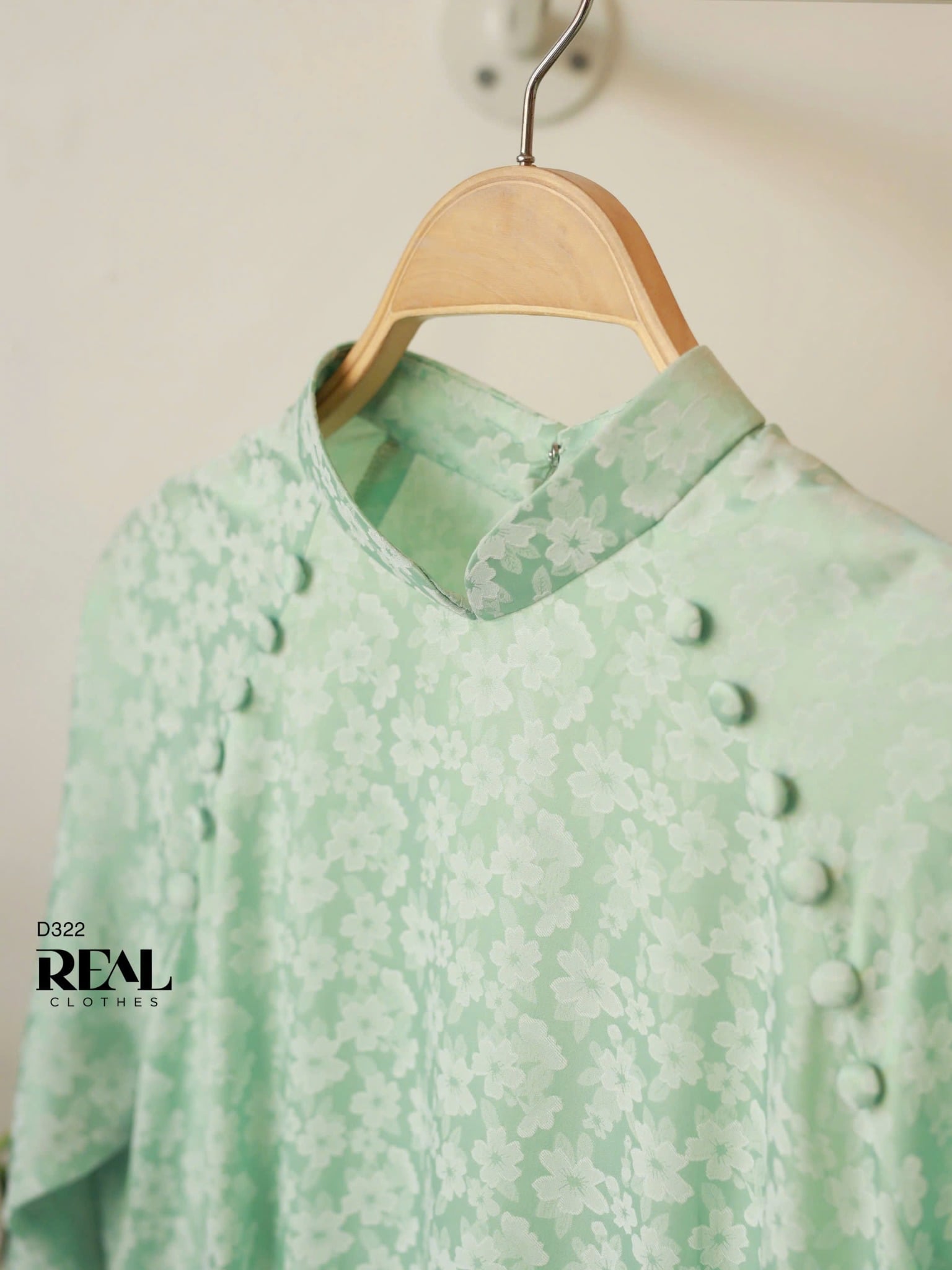  Áo dài truyền thống Nhã An lá non tay dài 