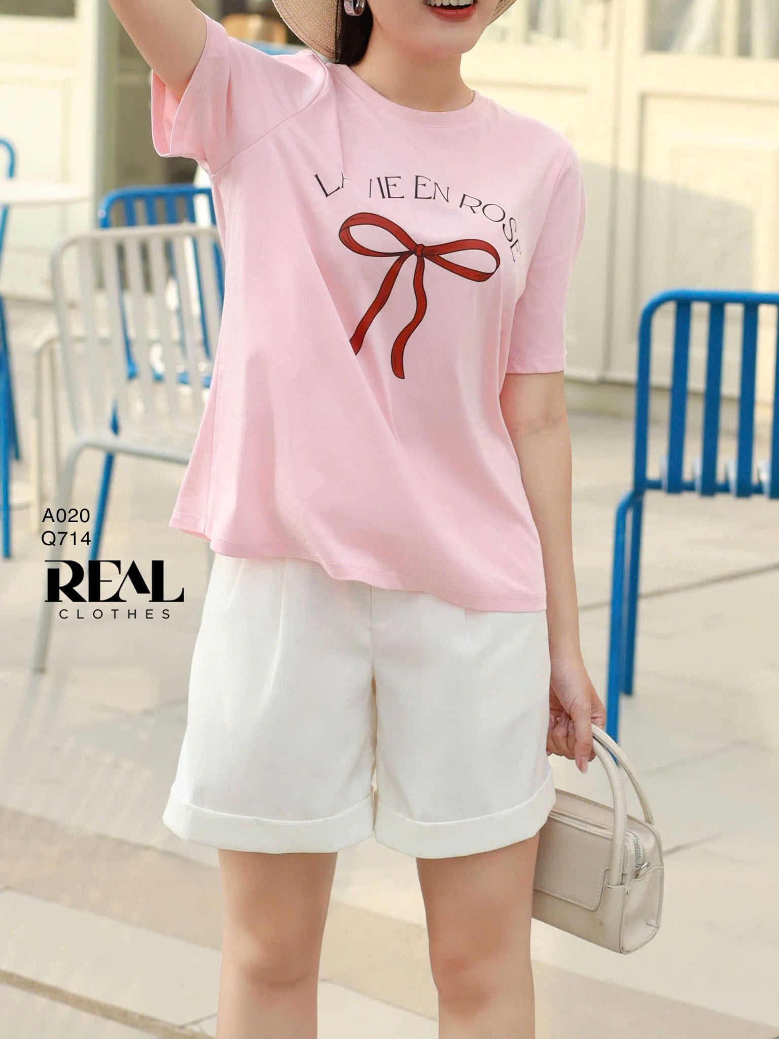 Áo thun cotton ROSE hồng SALE - size XL