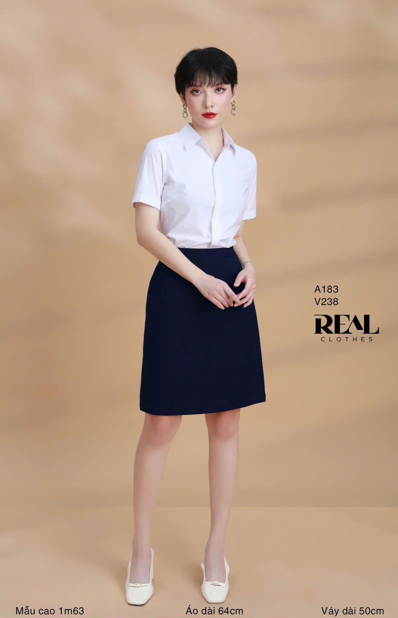 Sơ mi bamboo trắng tay đủ