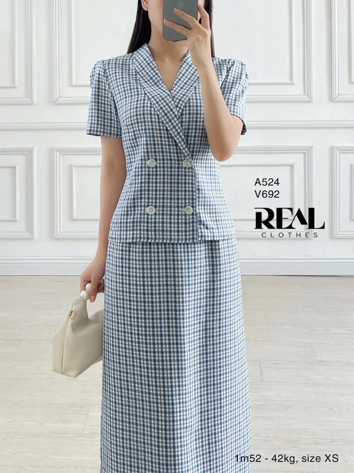 Áo Emma caro nhí SALE - size S