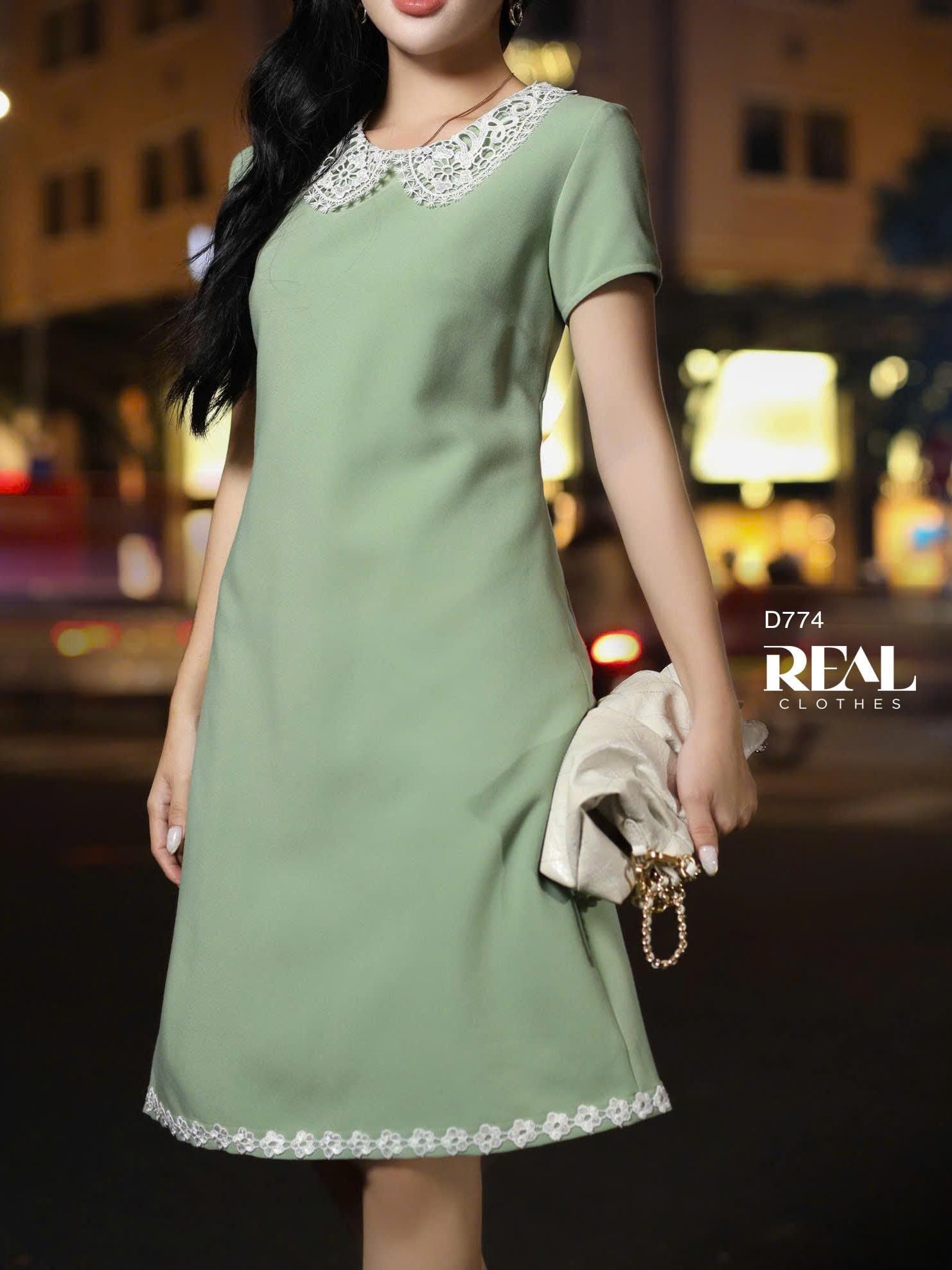 Đầm suông Paris mint - size M