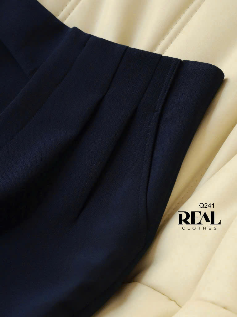 Quần suông Tokyo nút navy