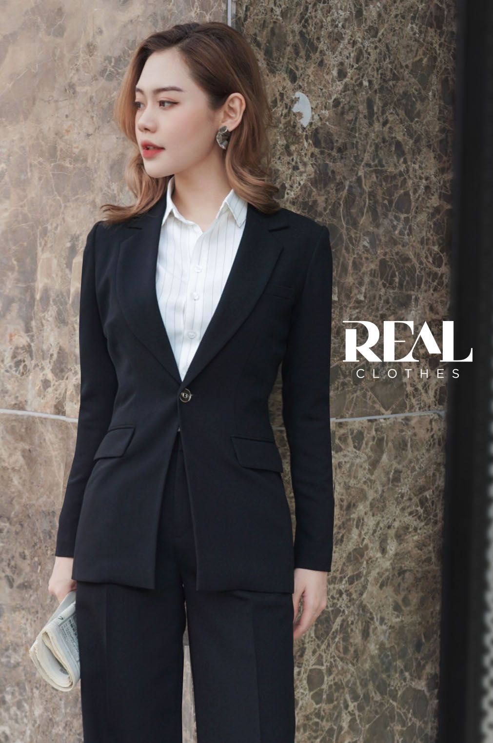  Blazer clara cindy đen 