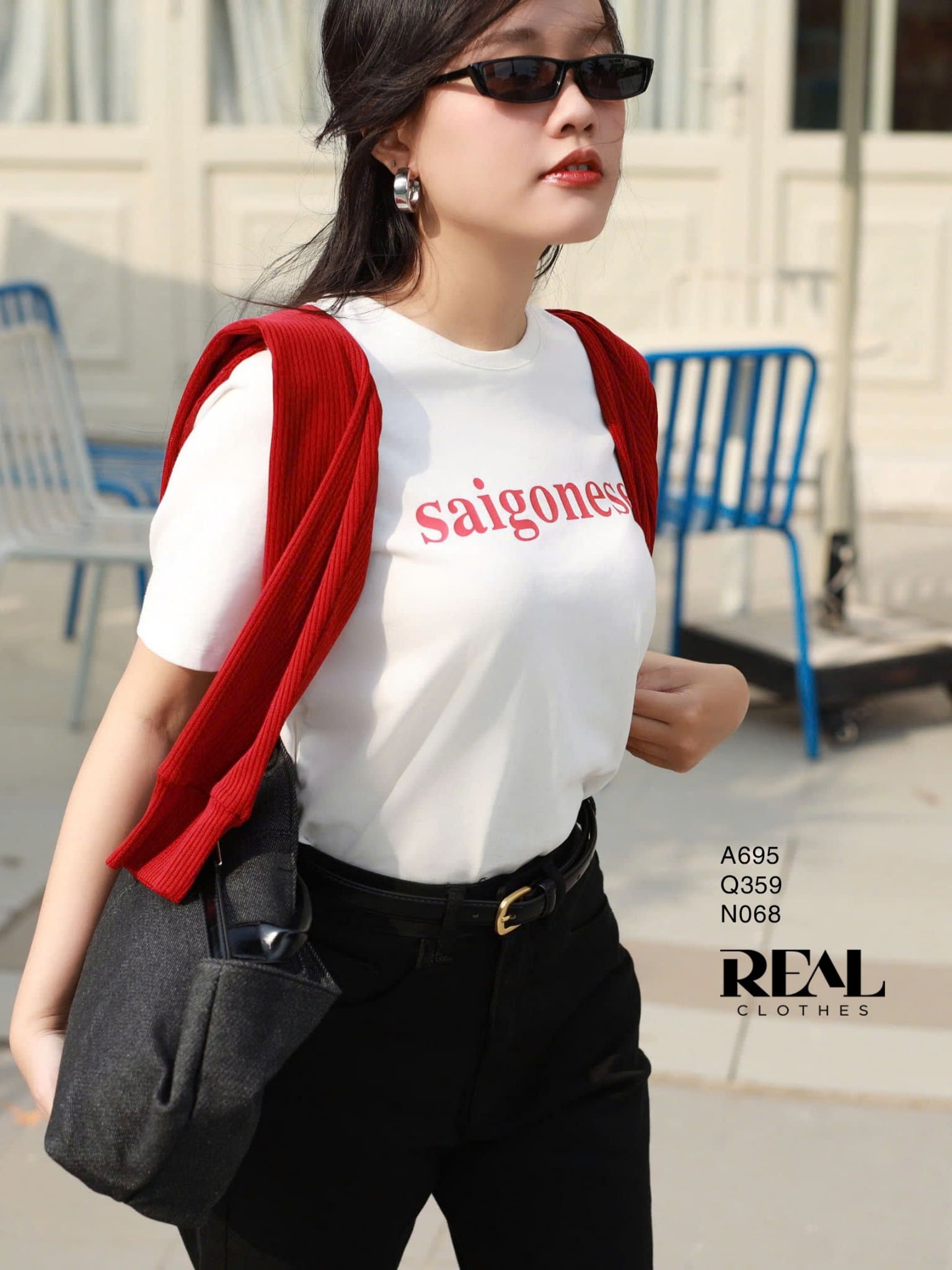 Áo thun cotton trắng SAIGON SALE