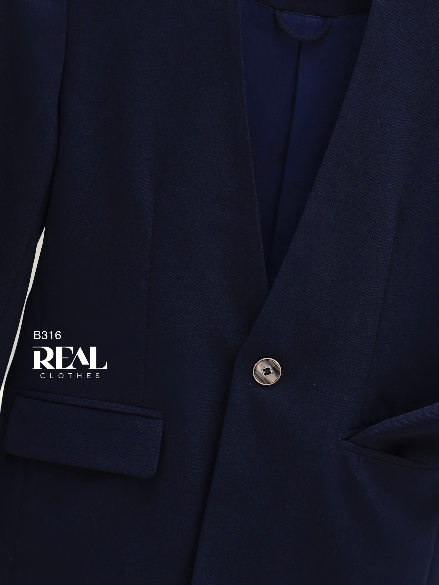 Blazer cổ tim xanh đen SALE - size XS