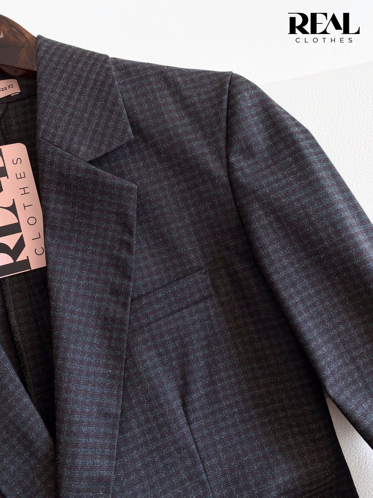 Blazer Clara ô vuông nâu SALE