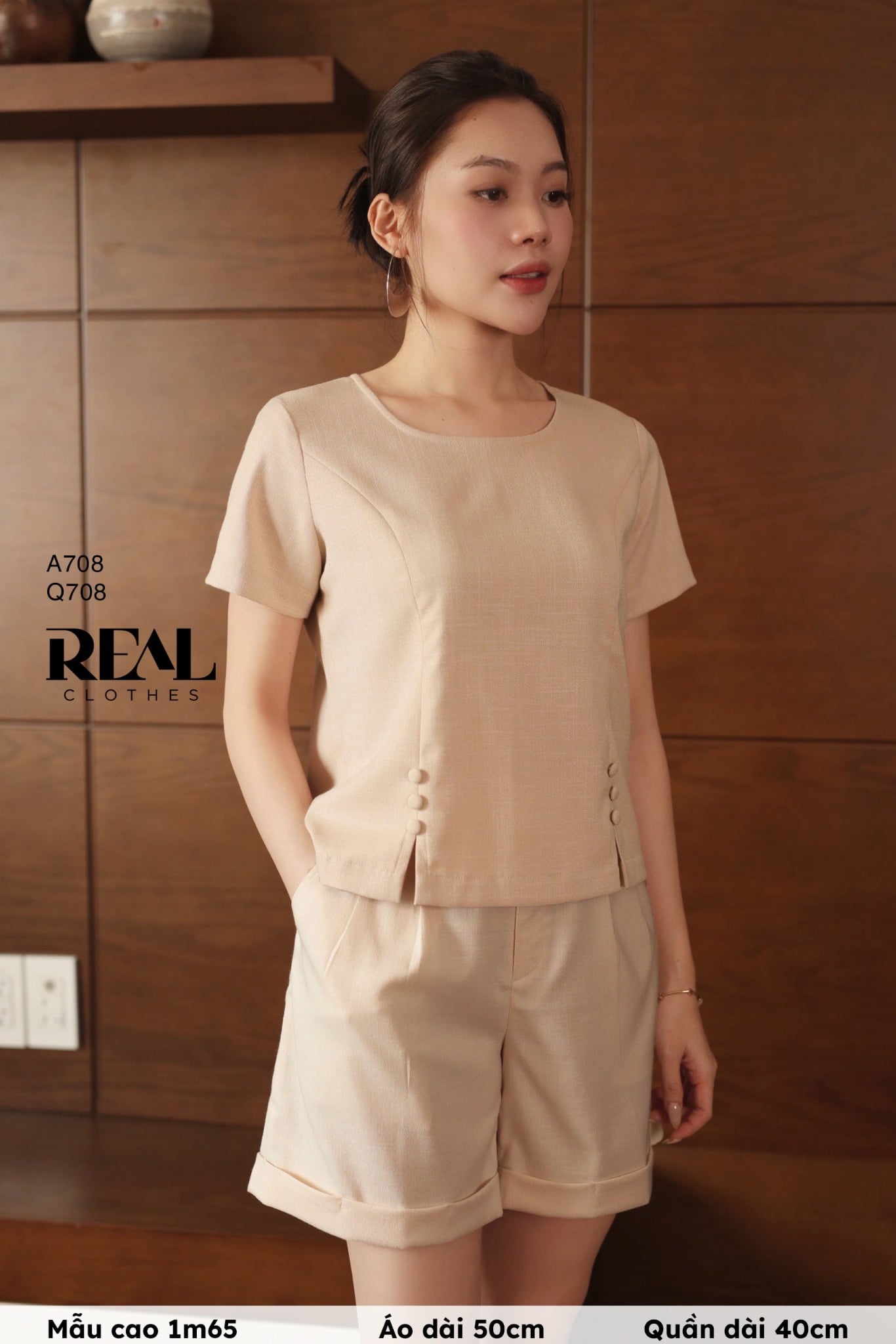 Quần short lưng thun linen bạc xỉu SALE