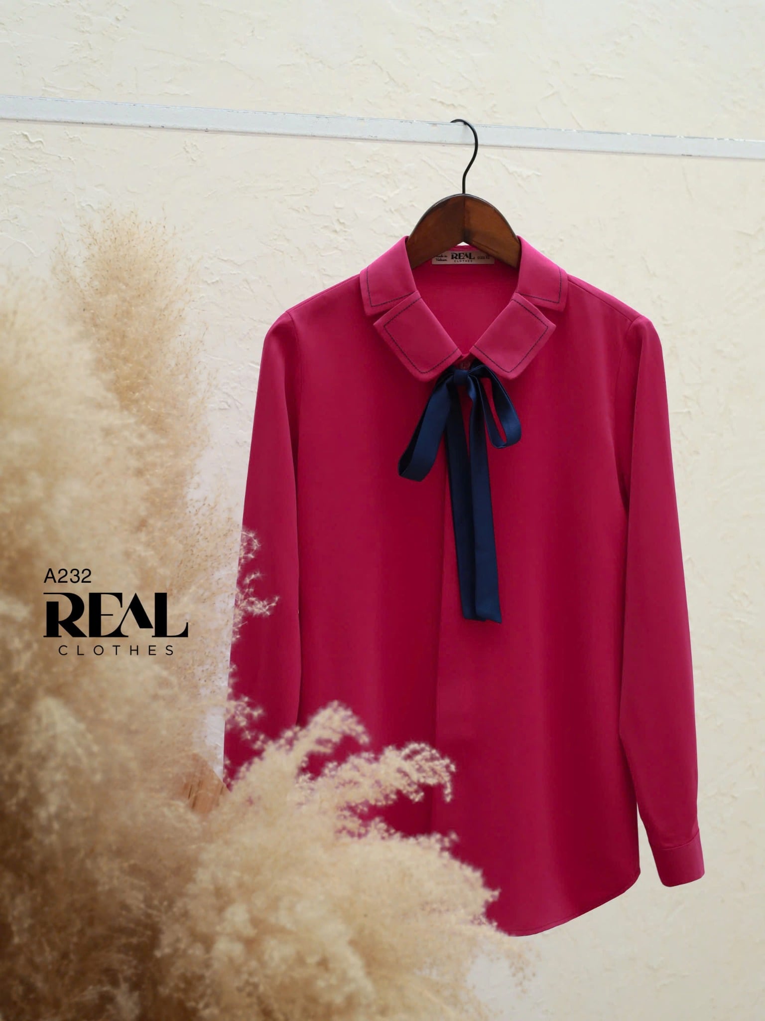 Sơ mi Hàn Quốc hồng cẩm