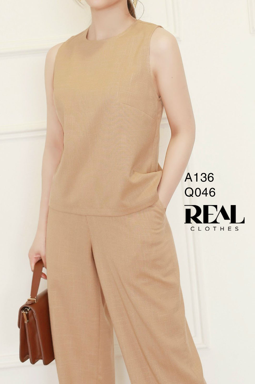 Áo linen cafe sữa