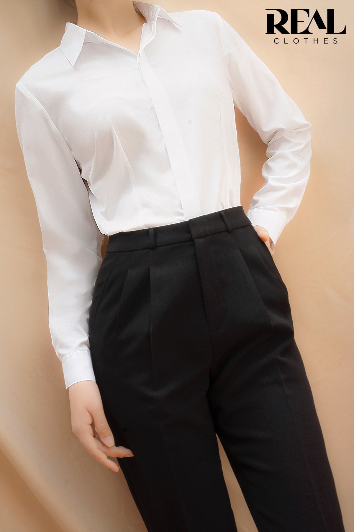 Quần lưng cao cindy đen SALE