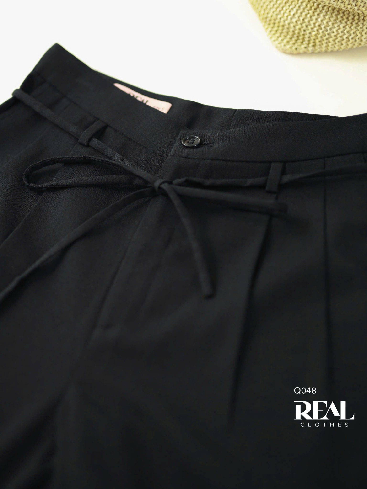 Quần suông HQ linen đen