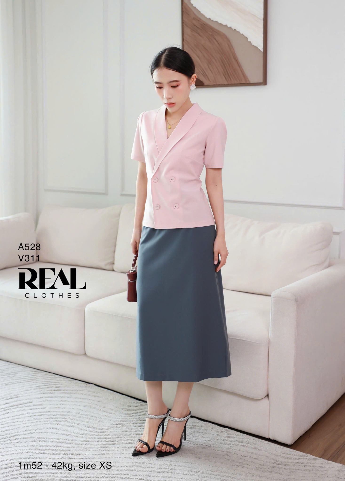 Áo Emma hồng nhạt