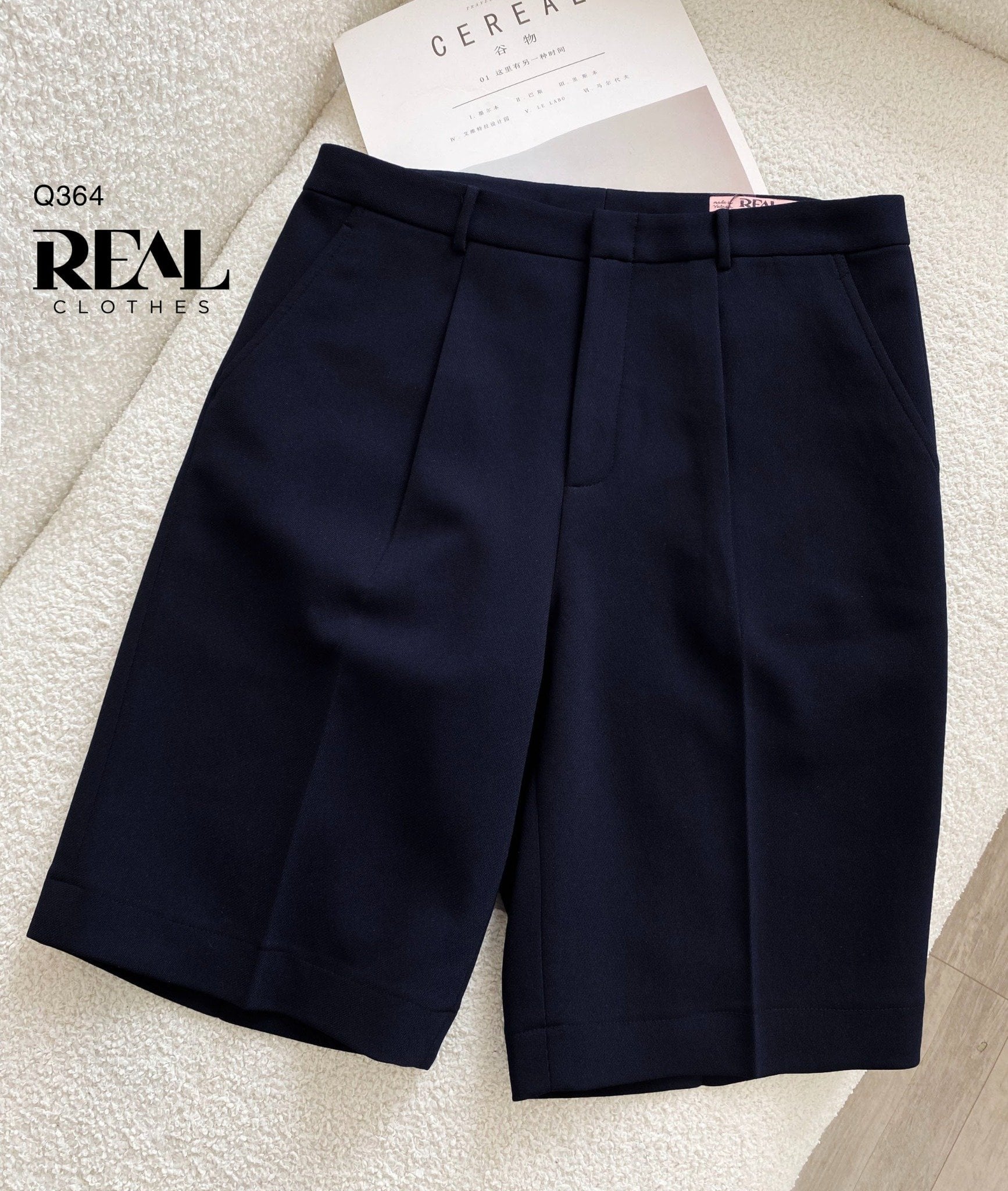 Quần midi cindy xanh đen FINAL SALE