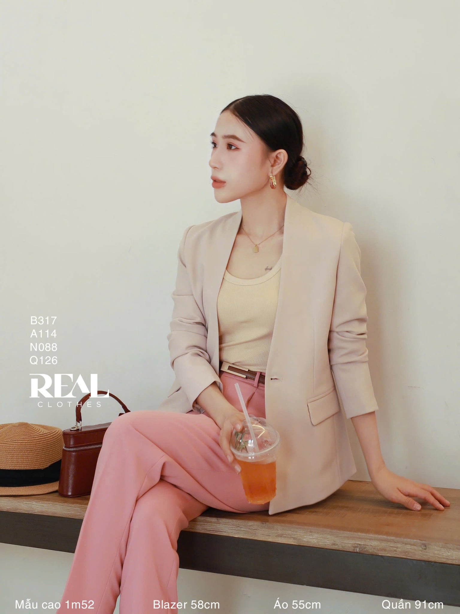 Quần lưng cao cindy hồng đậm SALE