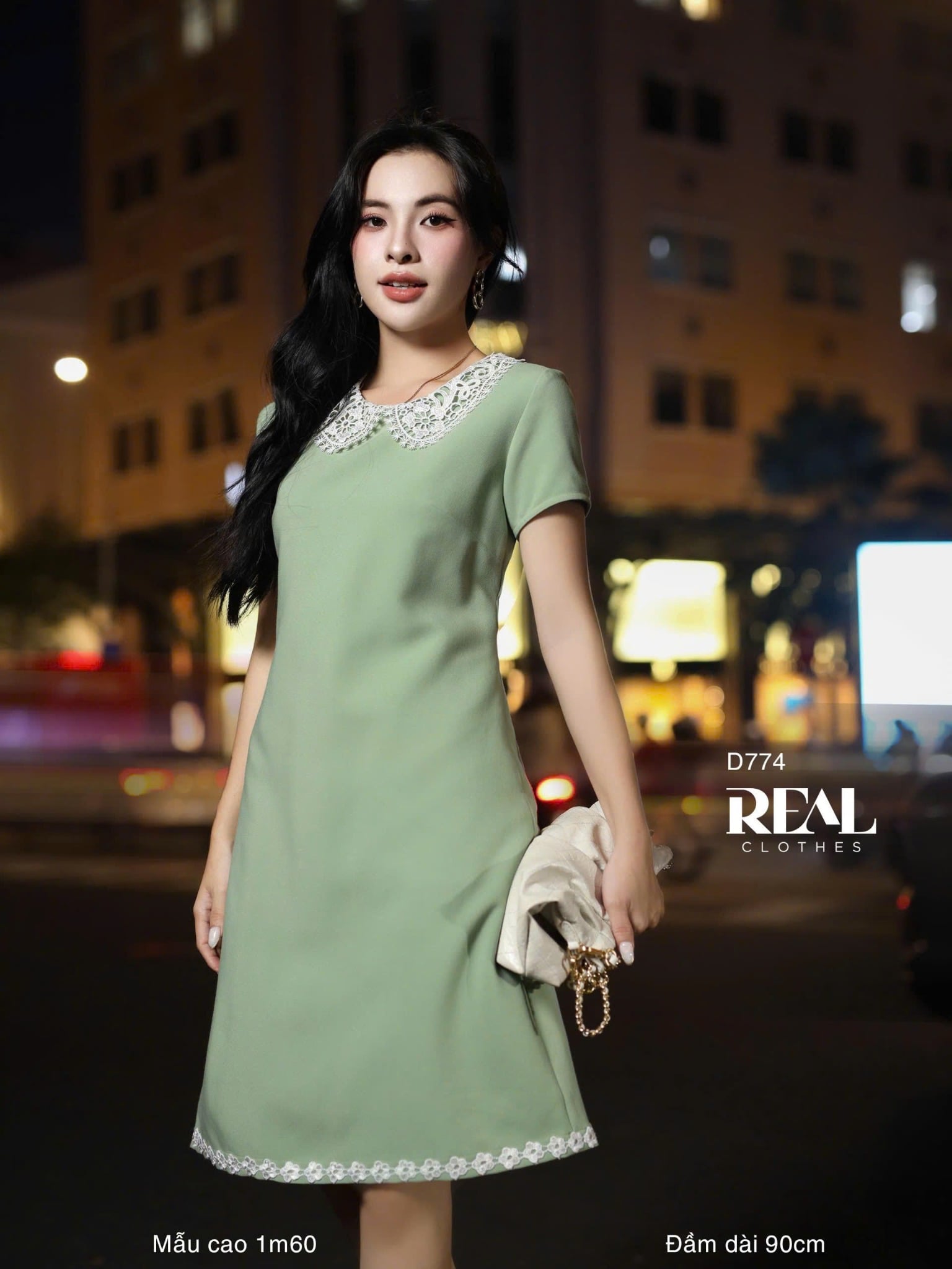 Đầm suông Paris mint - size M