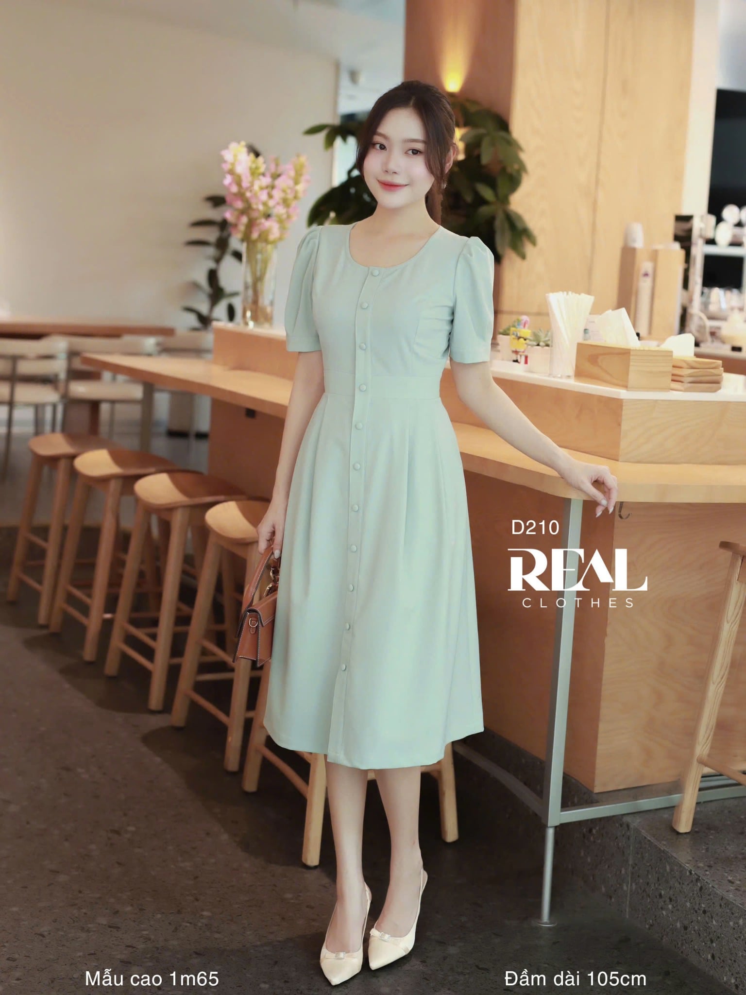  Đầm Clara xanh ngọc 