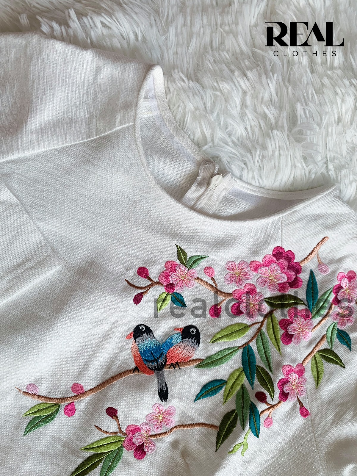 Áo dài cách tân moon thêu chim