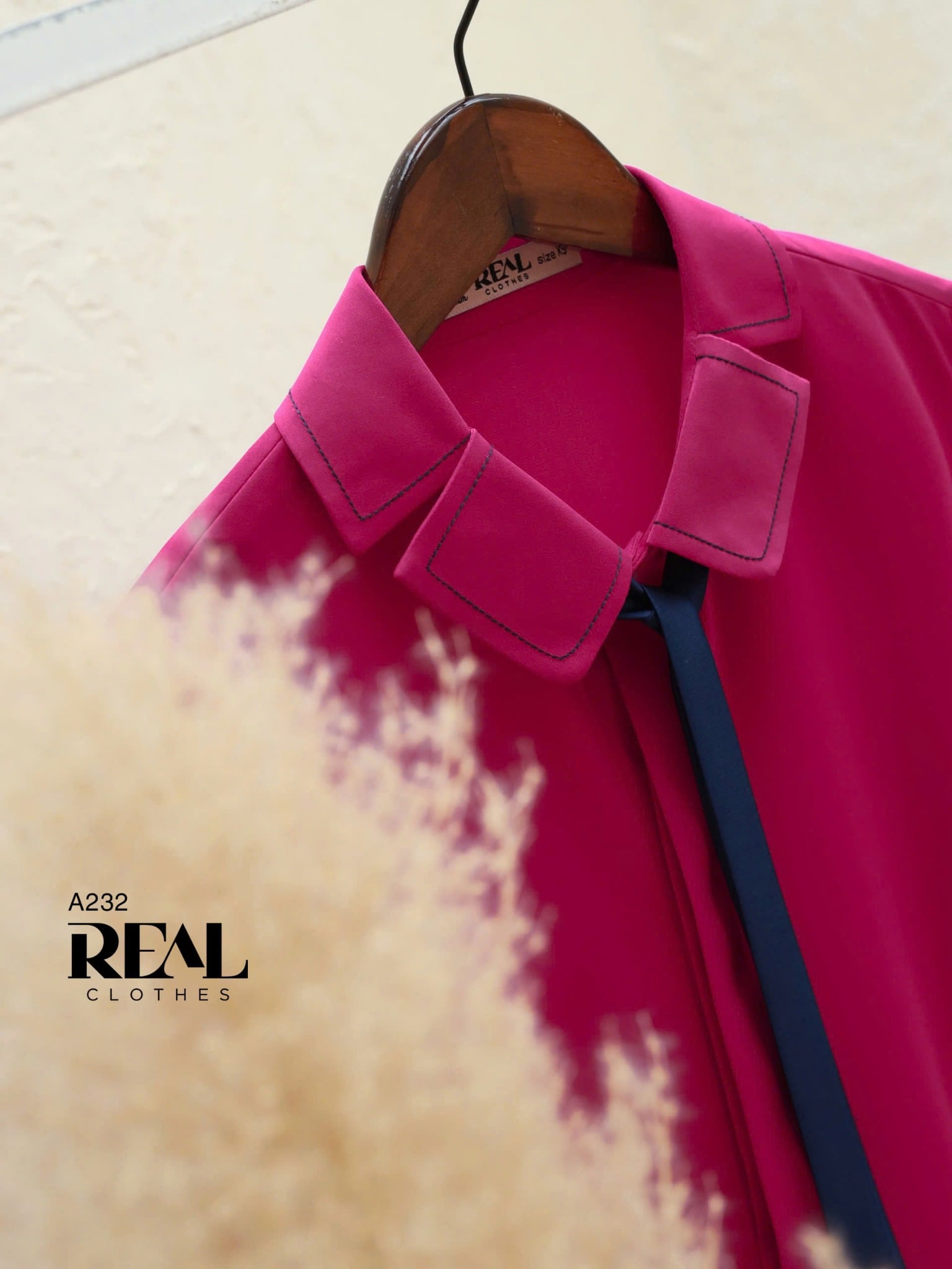 Sơ mi Hàn Quốc hồng cẩm