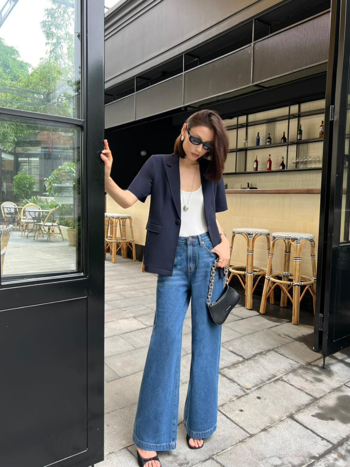 Blazer Japan cindy xanh đen 65