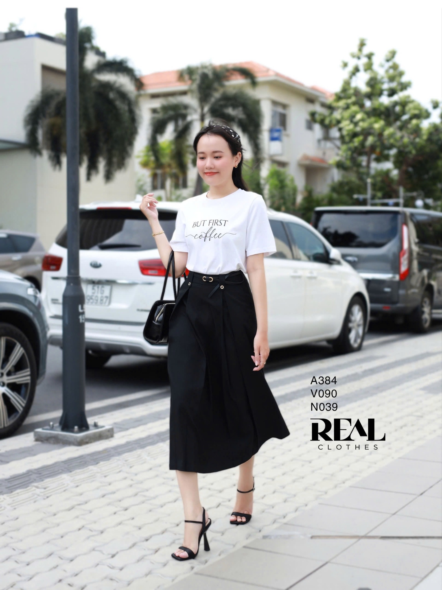 Áo thun cotton trắng COFFEE SALE