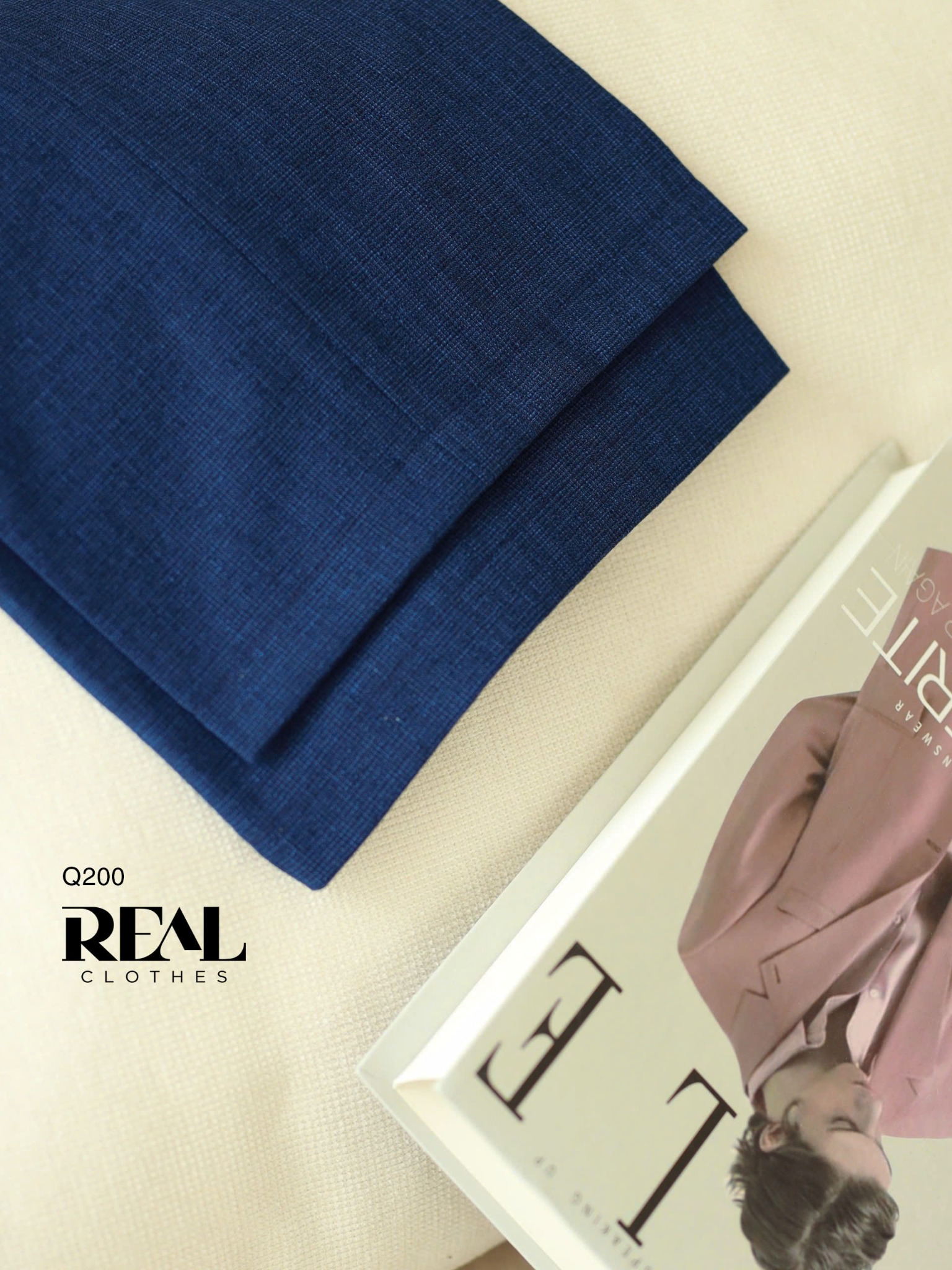 Quần lưng thun suông navy