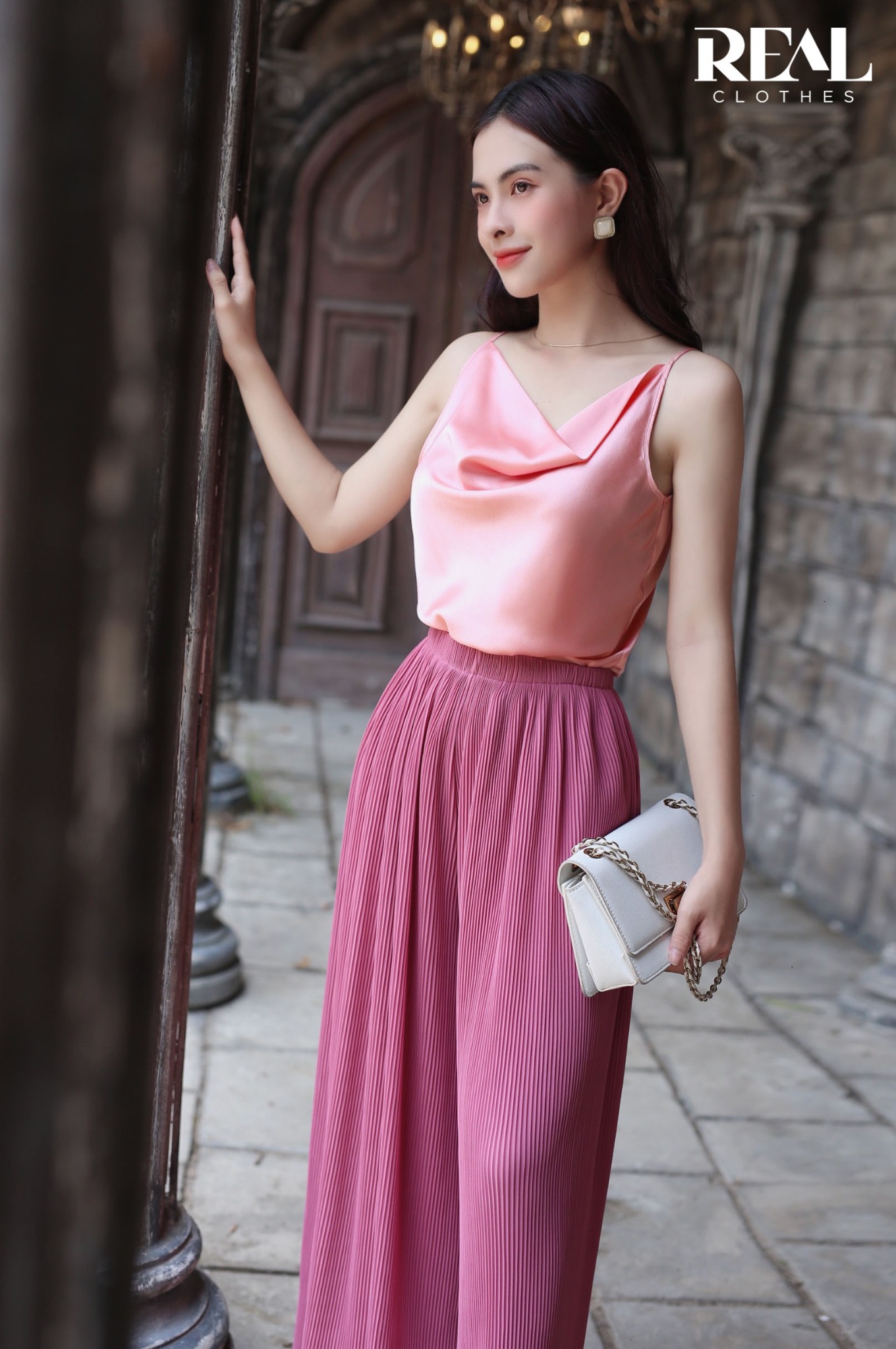 Quần dập li hồng dài 80 / 94 SALE