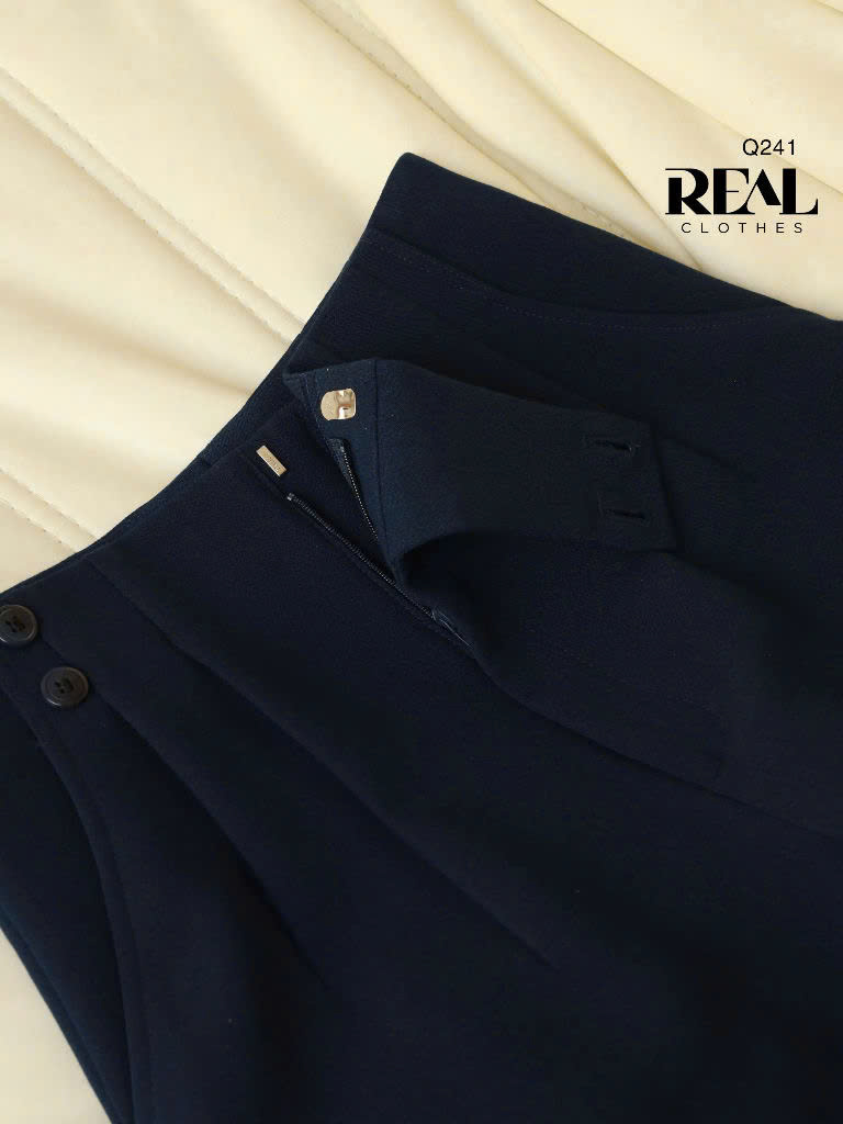 Quần suông Tokyo nút navy