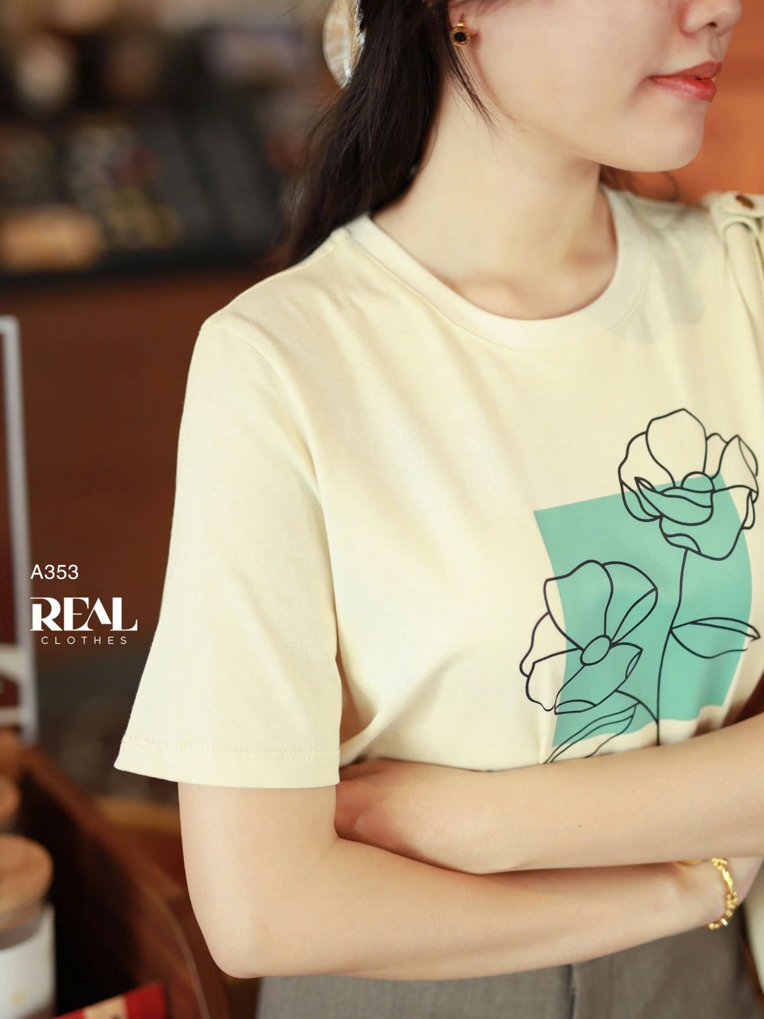 Áo thun cotton nude PRINT SALE