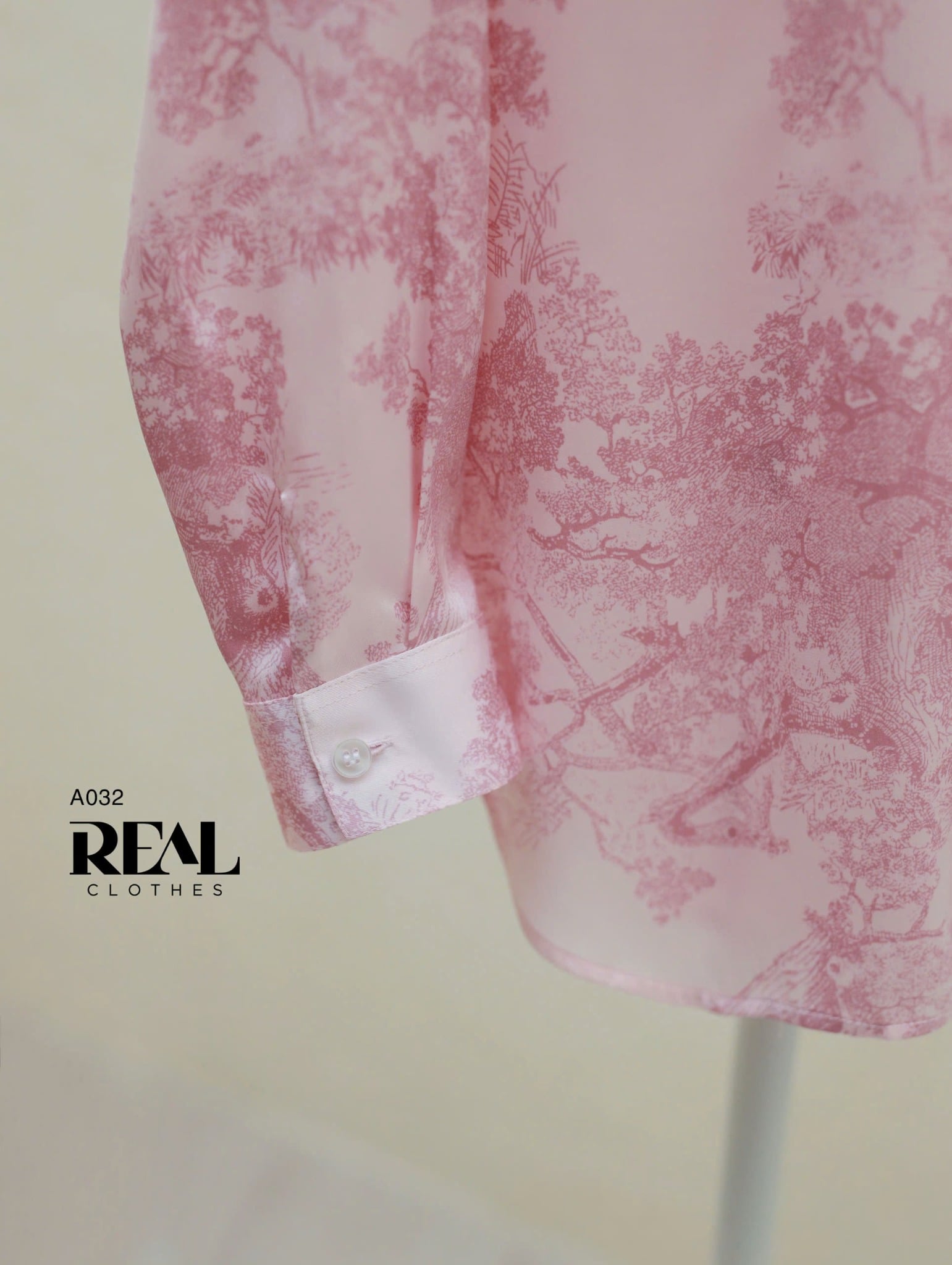 Sơ mi satin thủy mặc hồng SALE - size XL