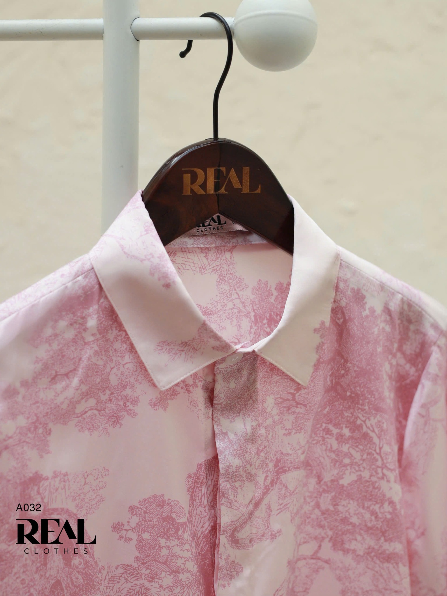 Sơ mi satin thủy mặc hồng SALE - size XL