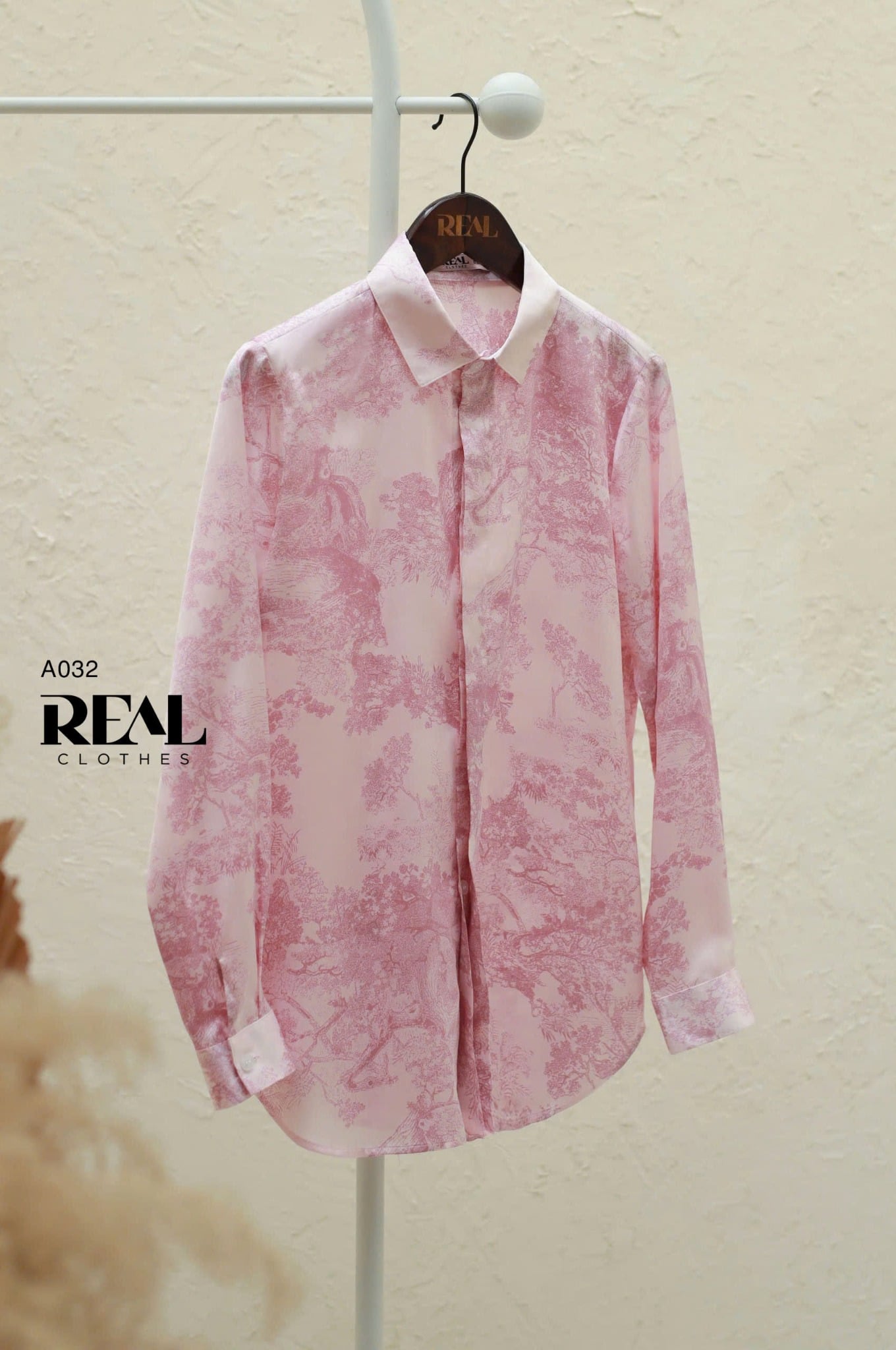 Sơ mi satin thủy mặc hồng SALE - size XL