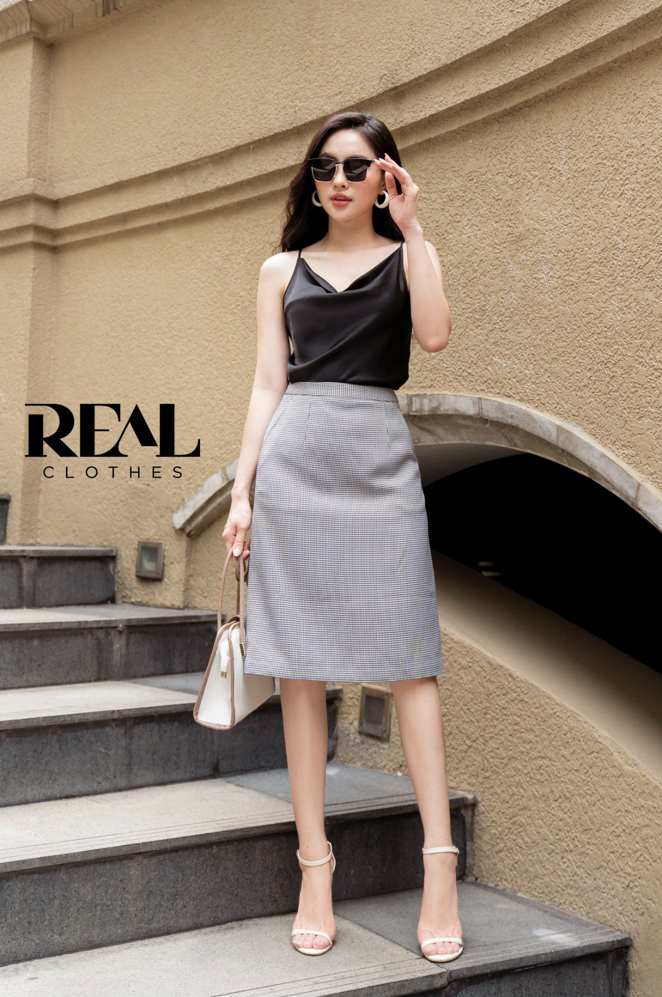 Váy Japan zigzag đen