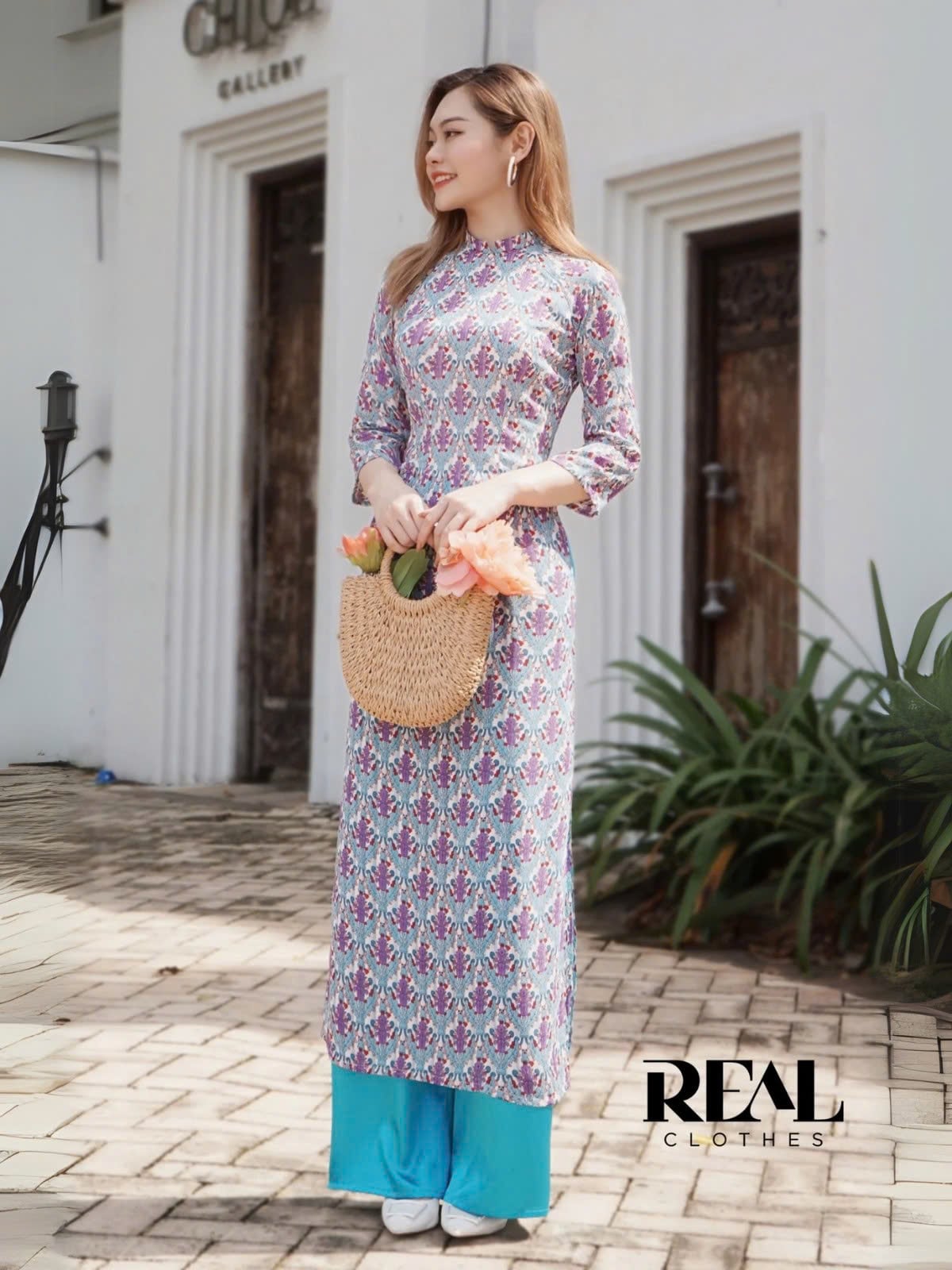  Áo dài truyền thống Thạch Thảo FINAL SALE - size XS 