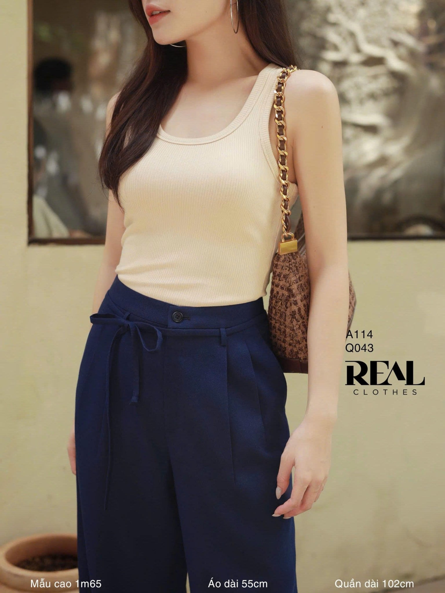 Áo tank top 3 lỗ nude SALE