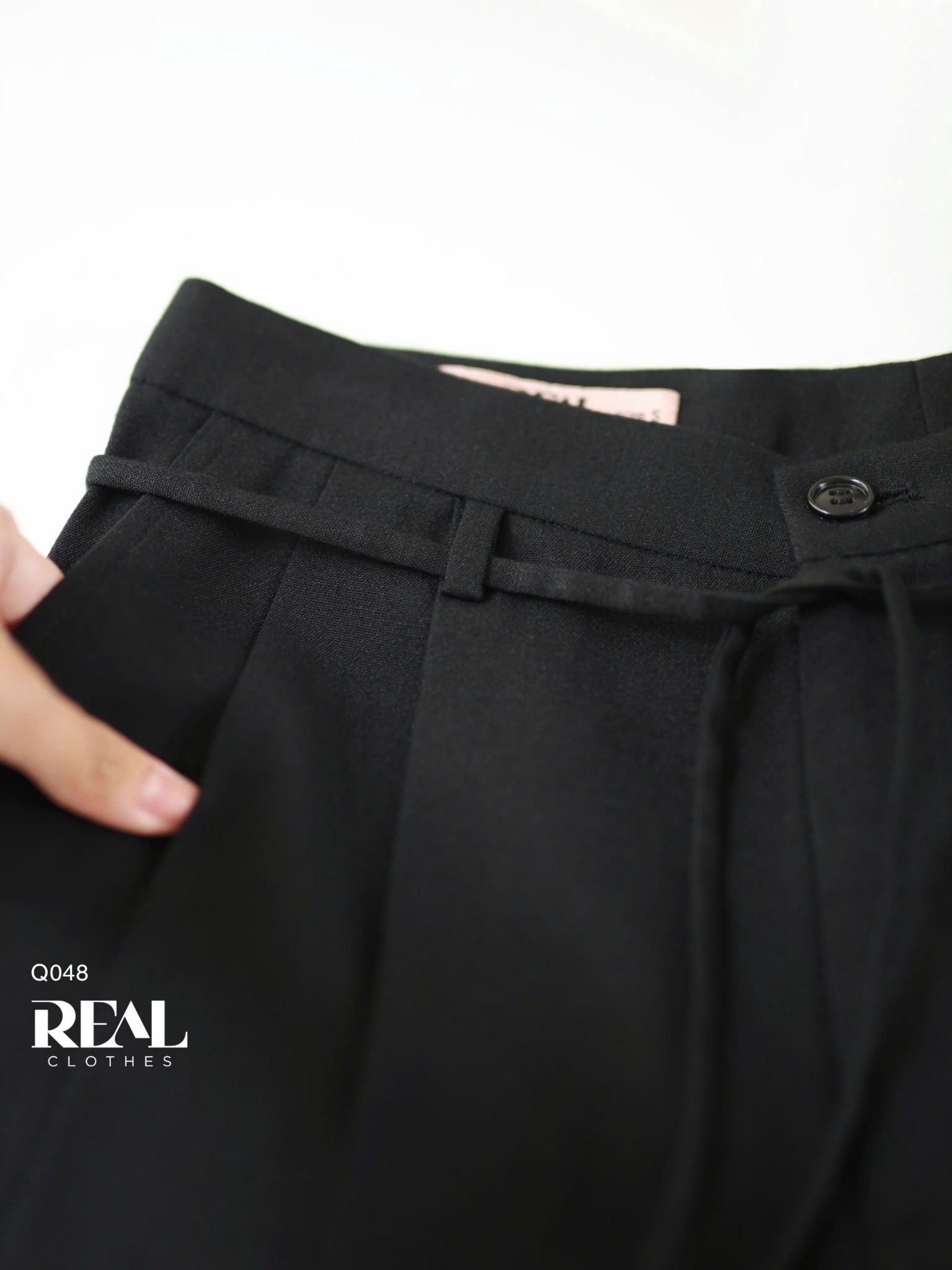 Quần suông HQ linen đen