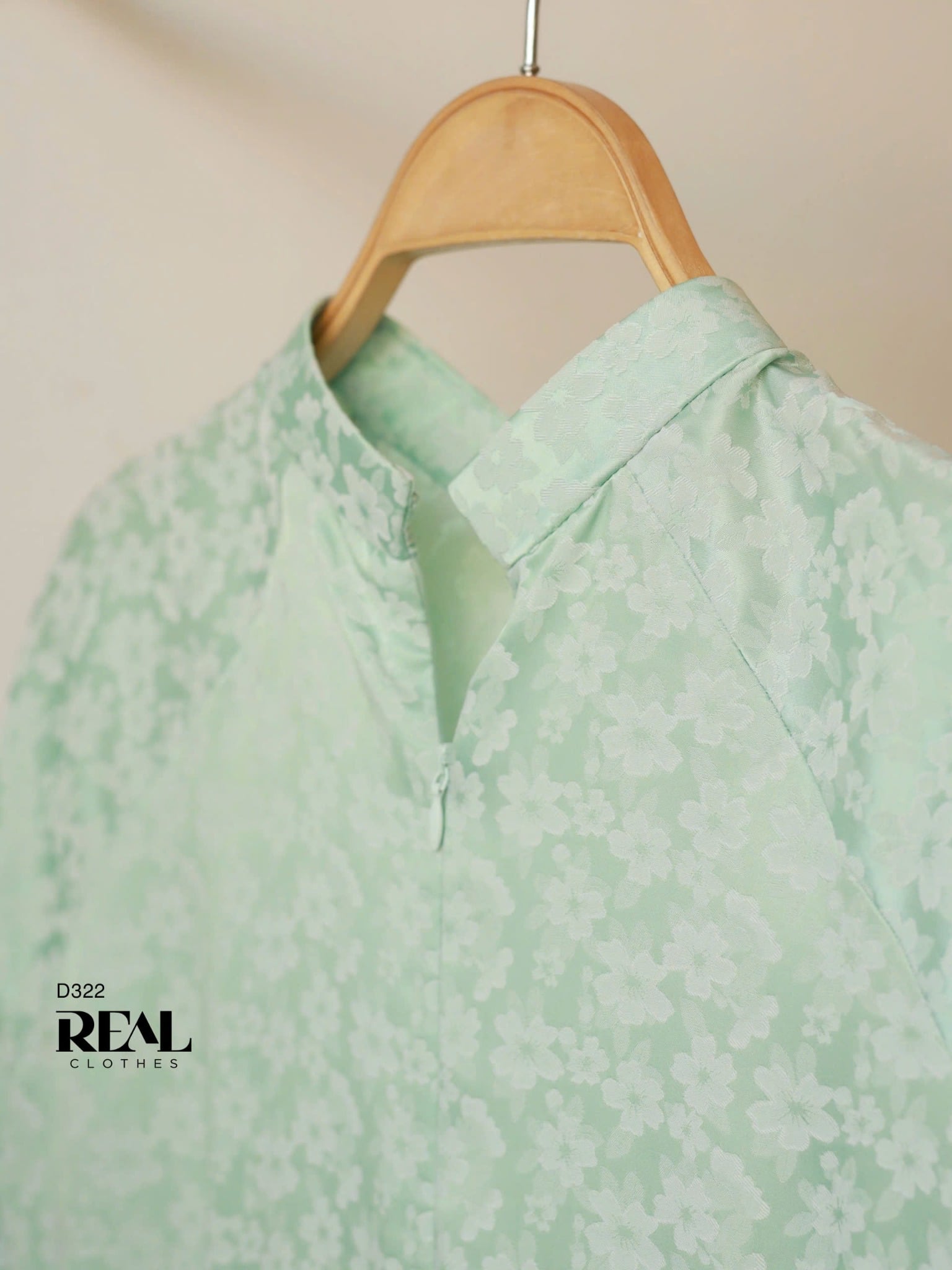 Áo dài truyền thống Nhã An lá non tay dài