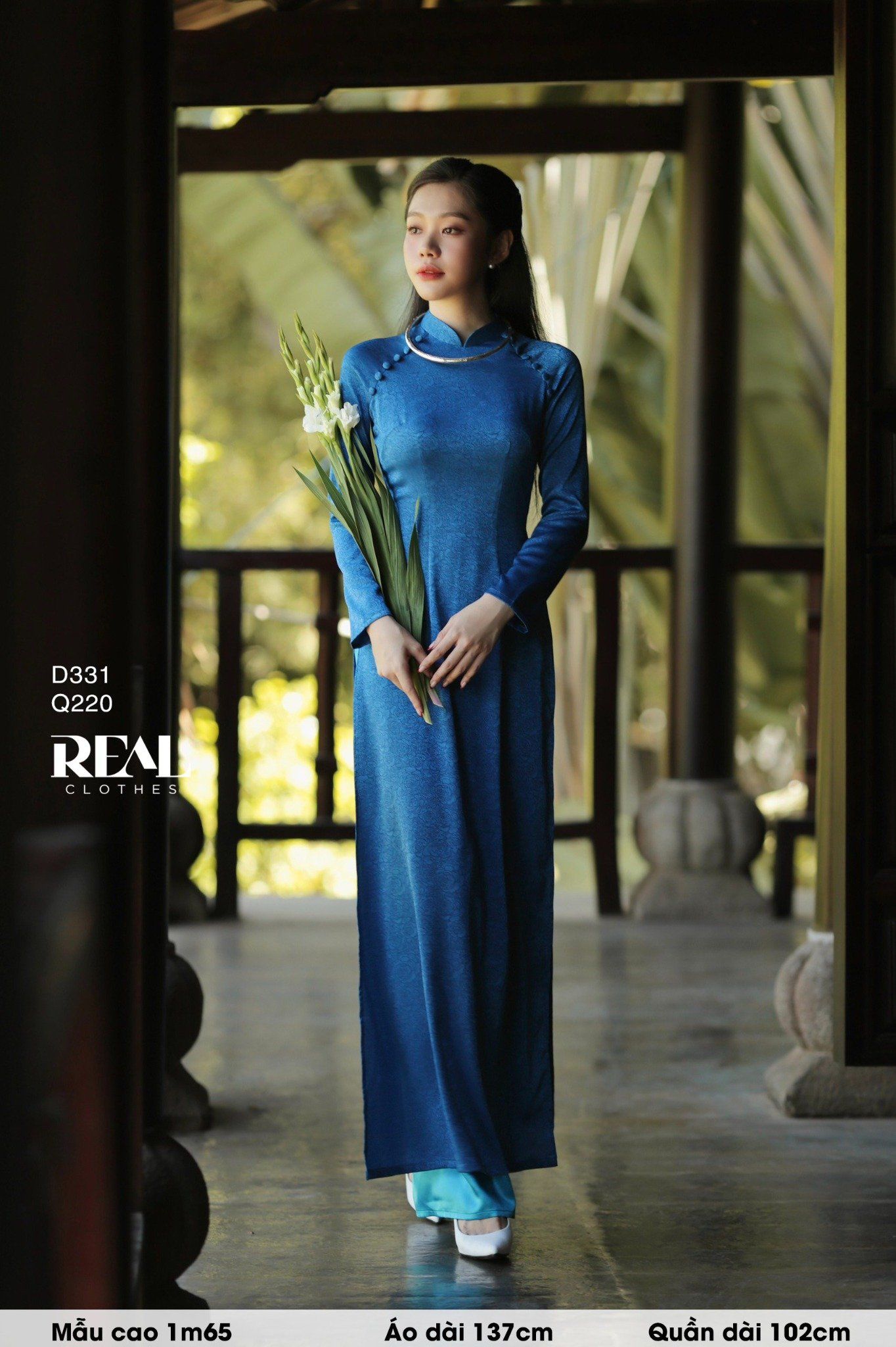 Áo kiểu nữ Orgamie S10 màu xanh coban tay xòe – default fashion