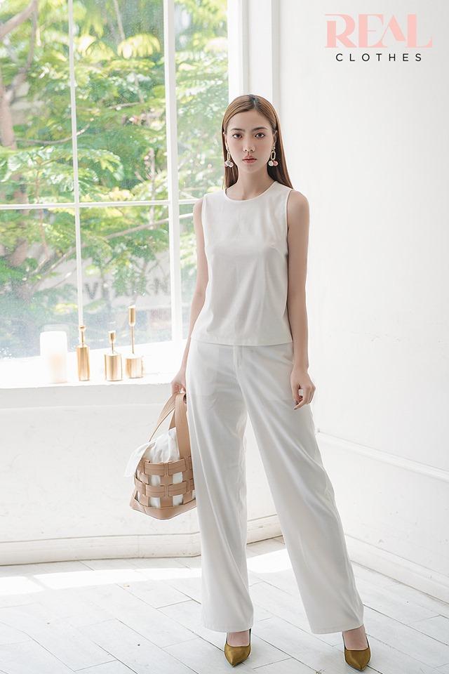 Áo linen trắng