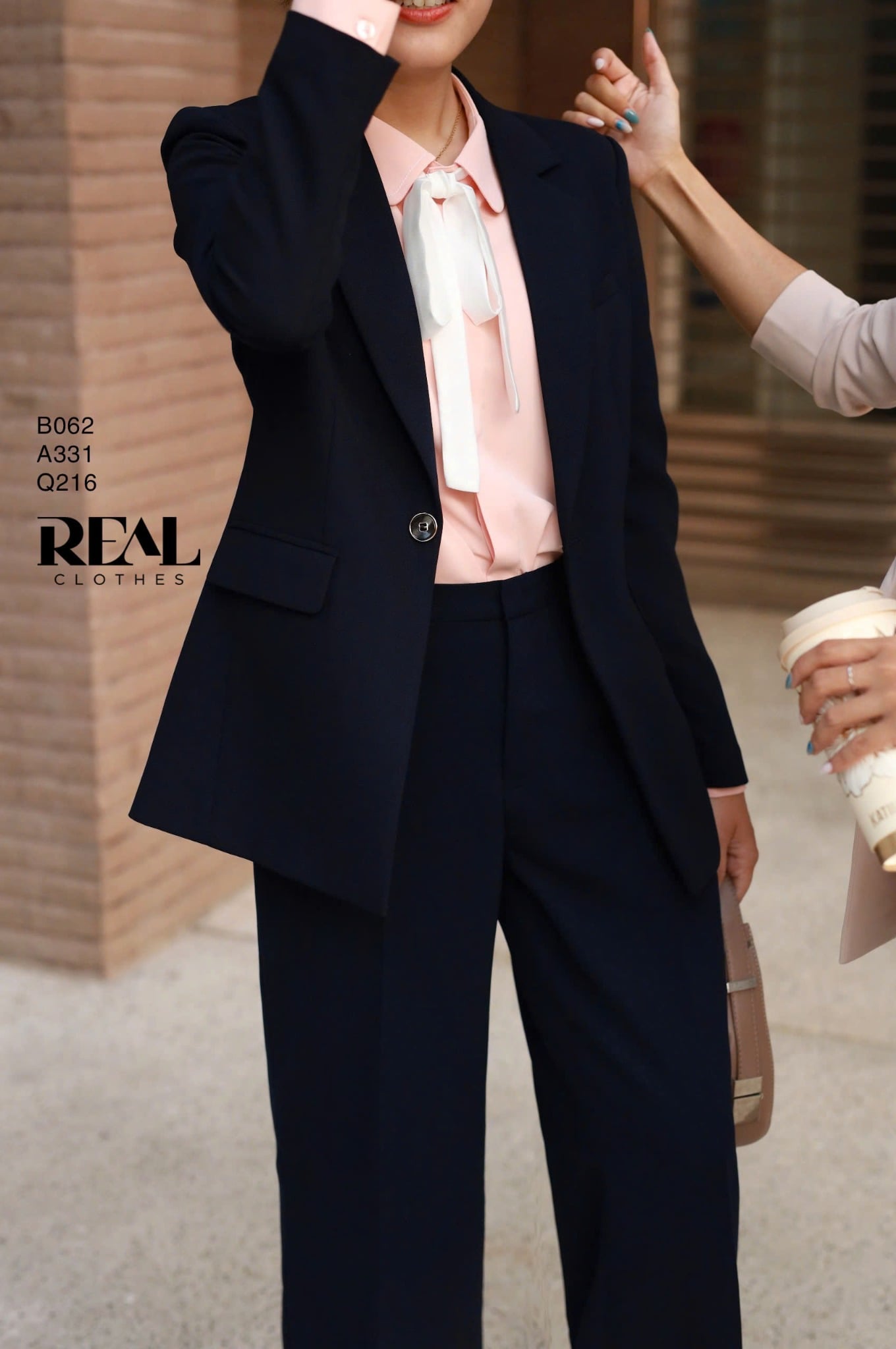 Blazer Clara cindy xanh đen