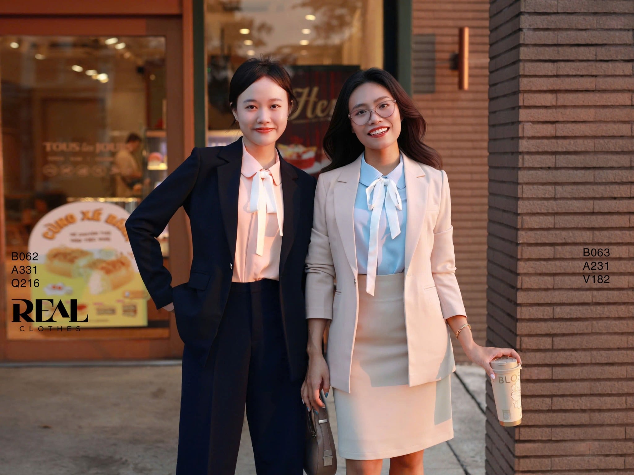 Blazer Clara cindy xanh đen