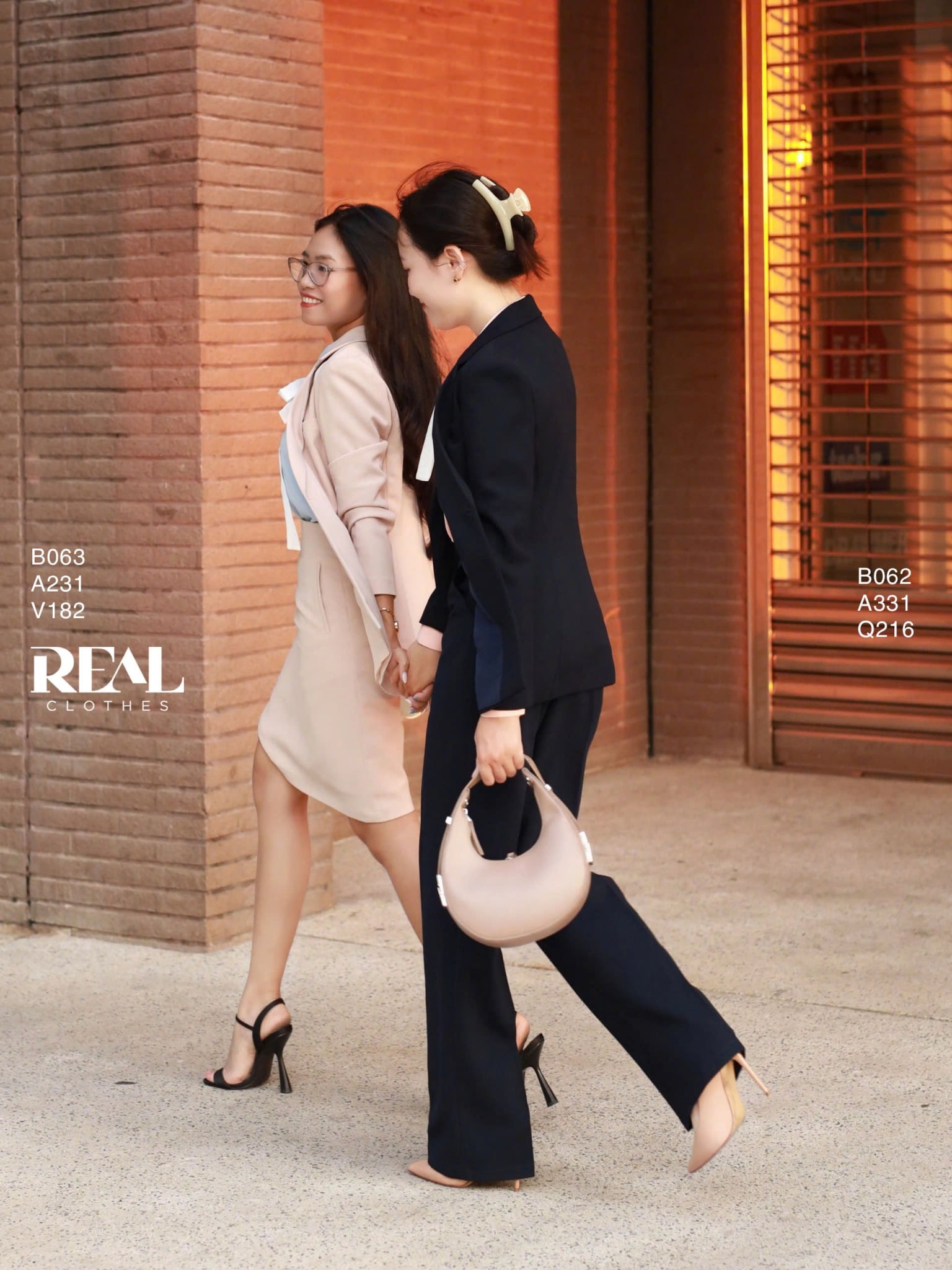 Blazer Clara cindy xanh đen