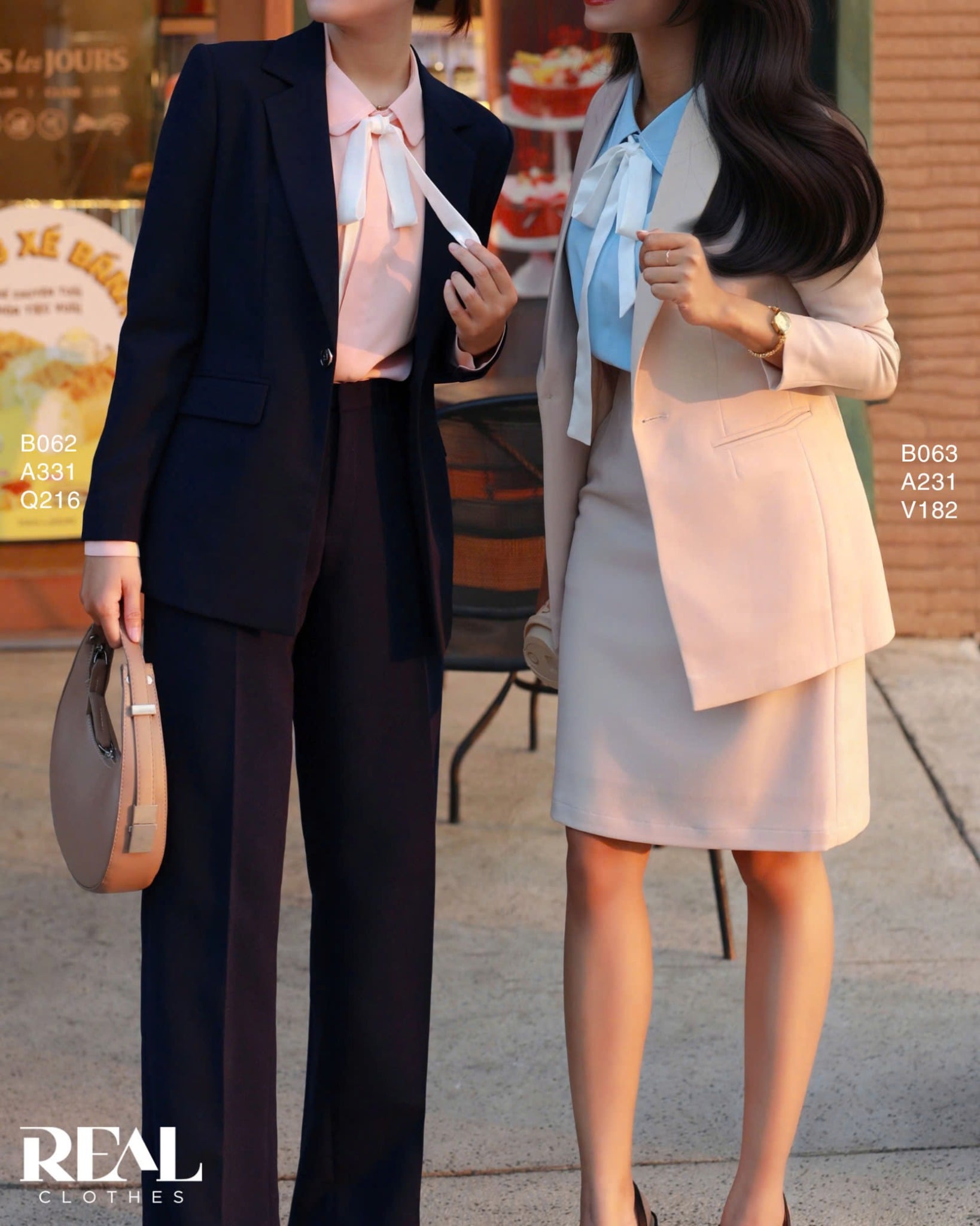 Blazer Clara cindy xanh đen