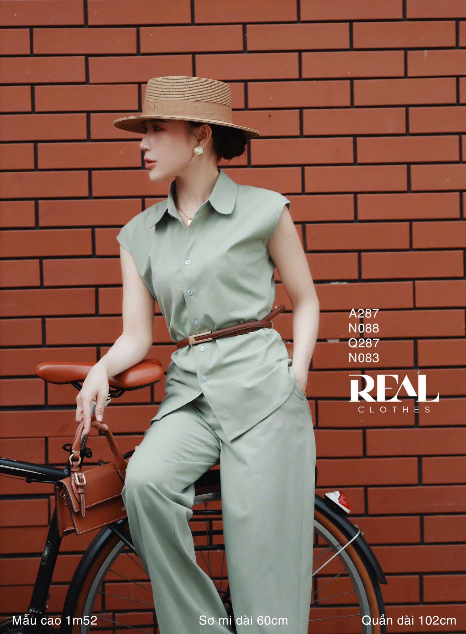 Quần suông Paris xanh đậu