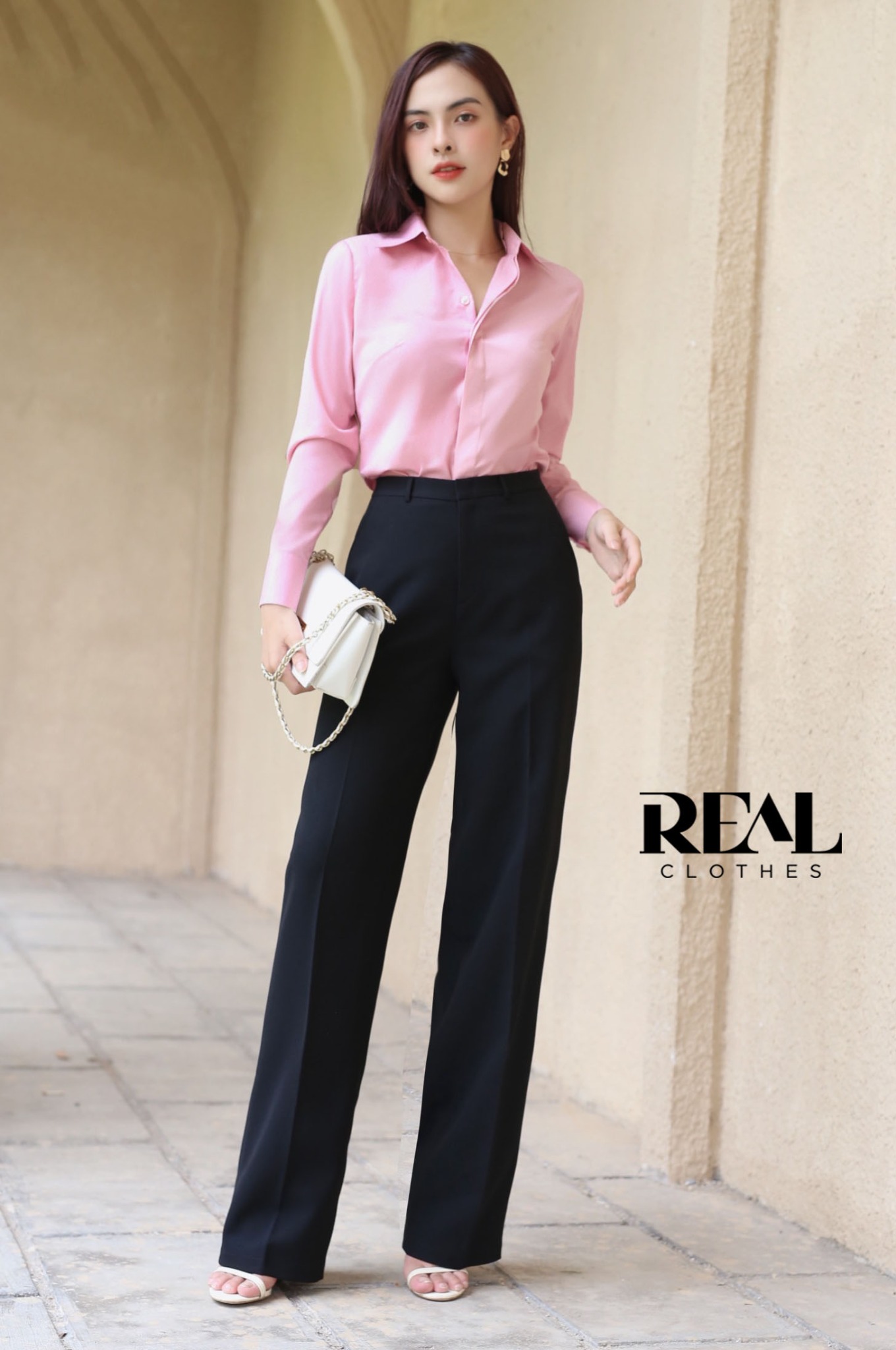 Quần suông Paris đen