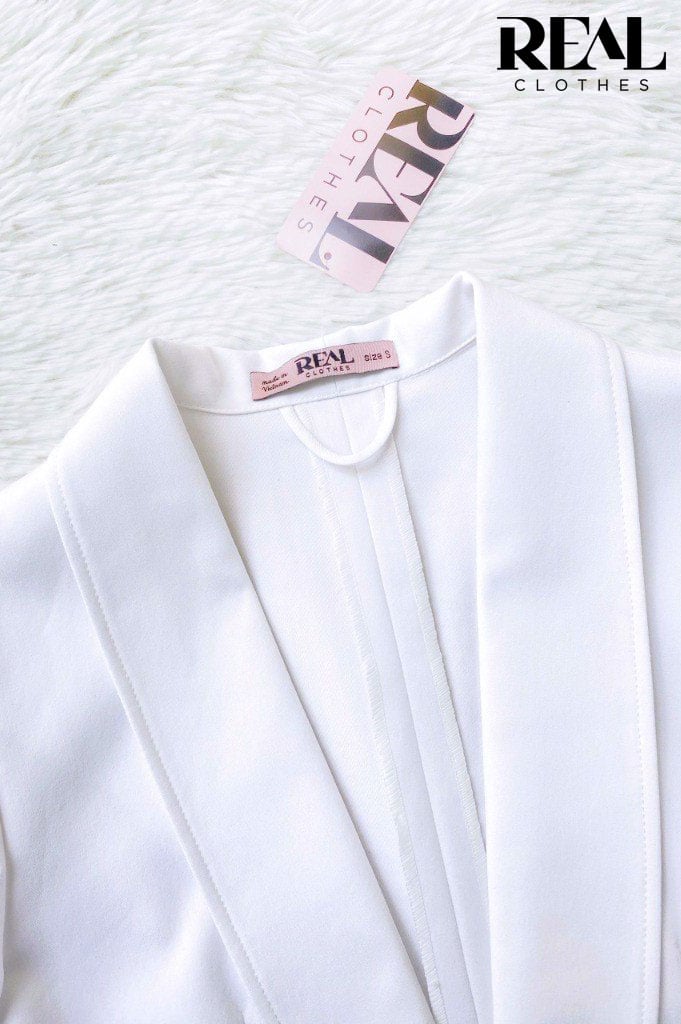Blazer ngắn trắng