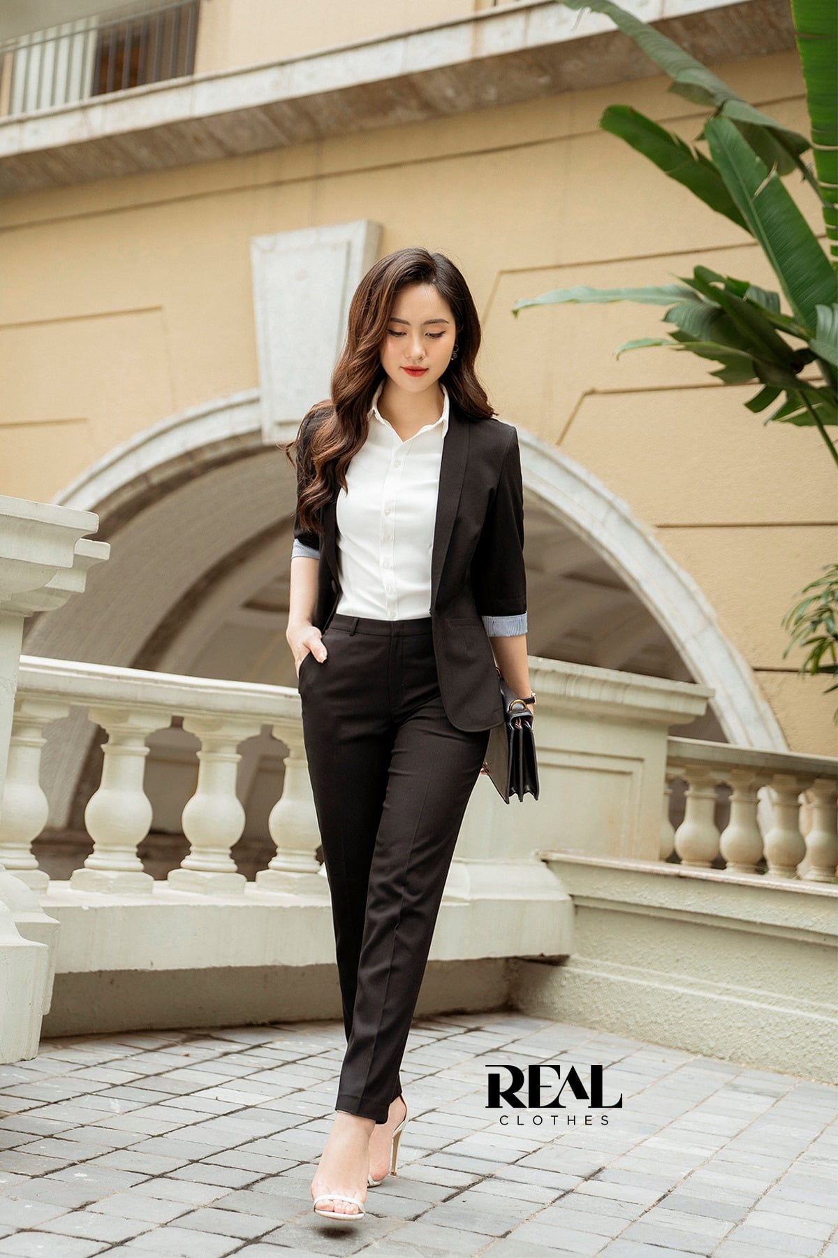 Blazer dài đen