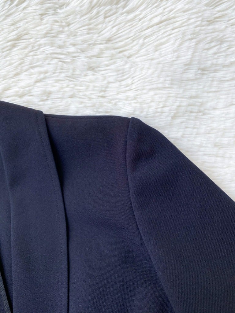 Blazer dài tay dài xanh đen