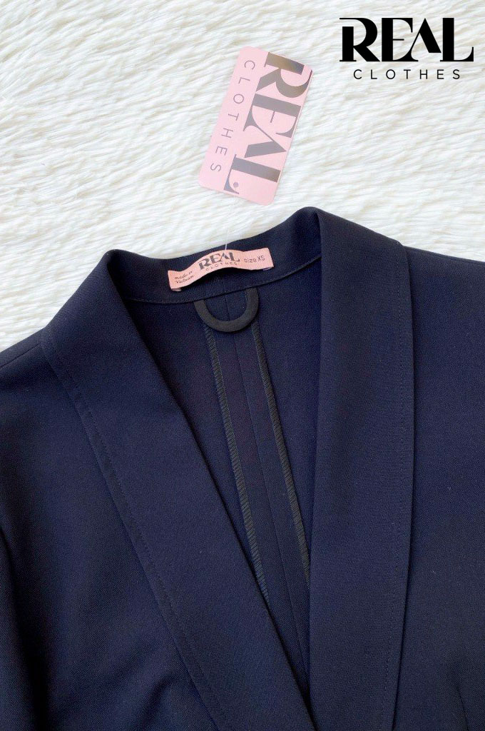 Blazer ngắn xanh đen - size XS