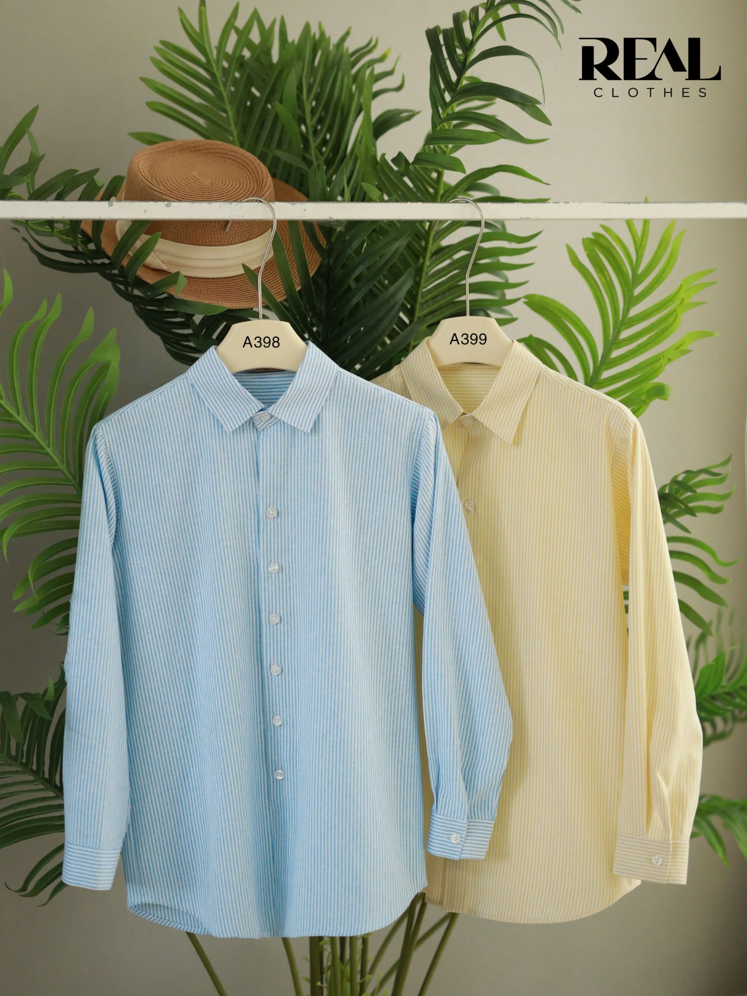 Sơ mi form rộng sọc blue SALE