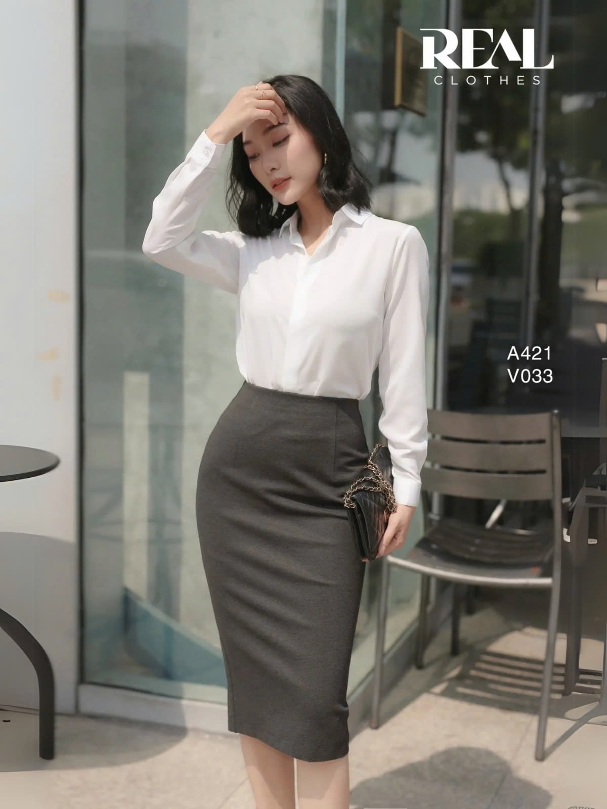  Bút chì midi thun xám SALE 